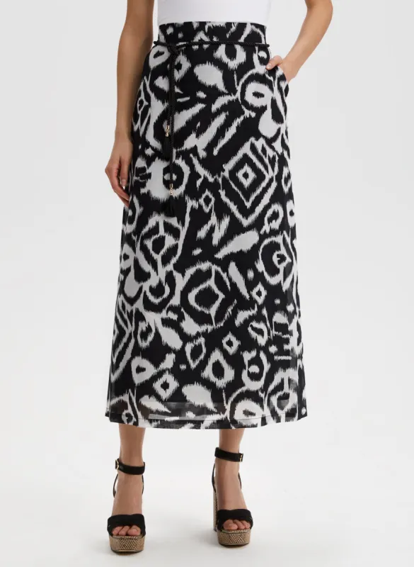 Abstract Print Maxi Skirt sold by Laura