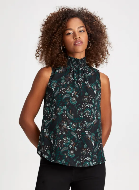 Sleeveless Paisley Print Blouse sold by Laura