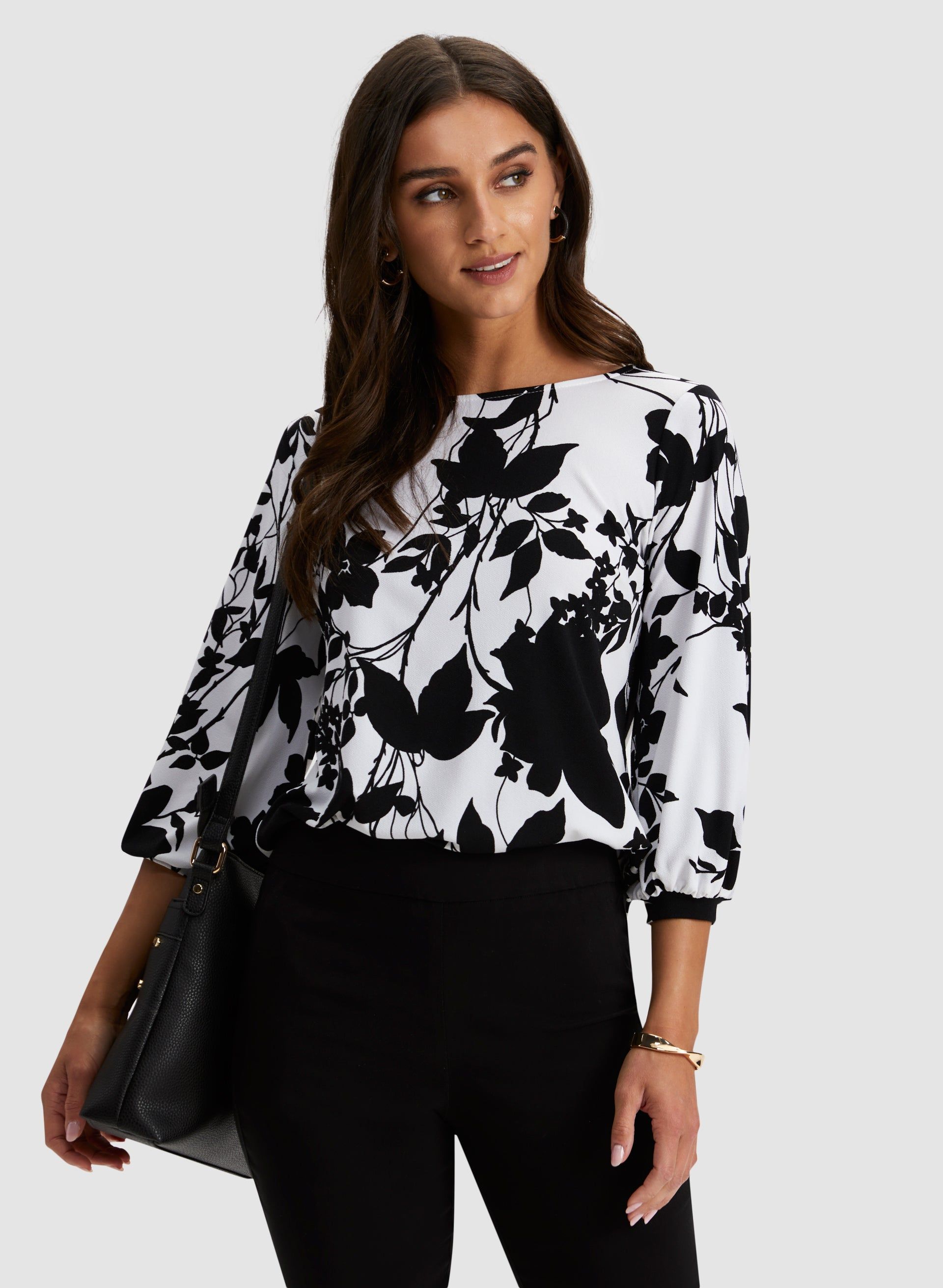 Leaf Print Top sold by Laura