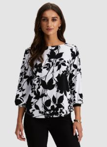Leaf Print Top sold by Laura