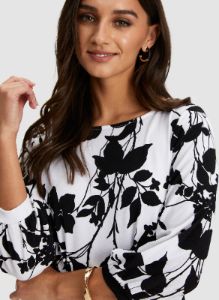 Leaf Print Top sold by Laura