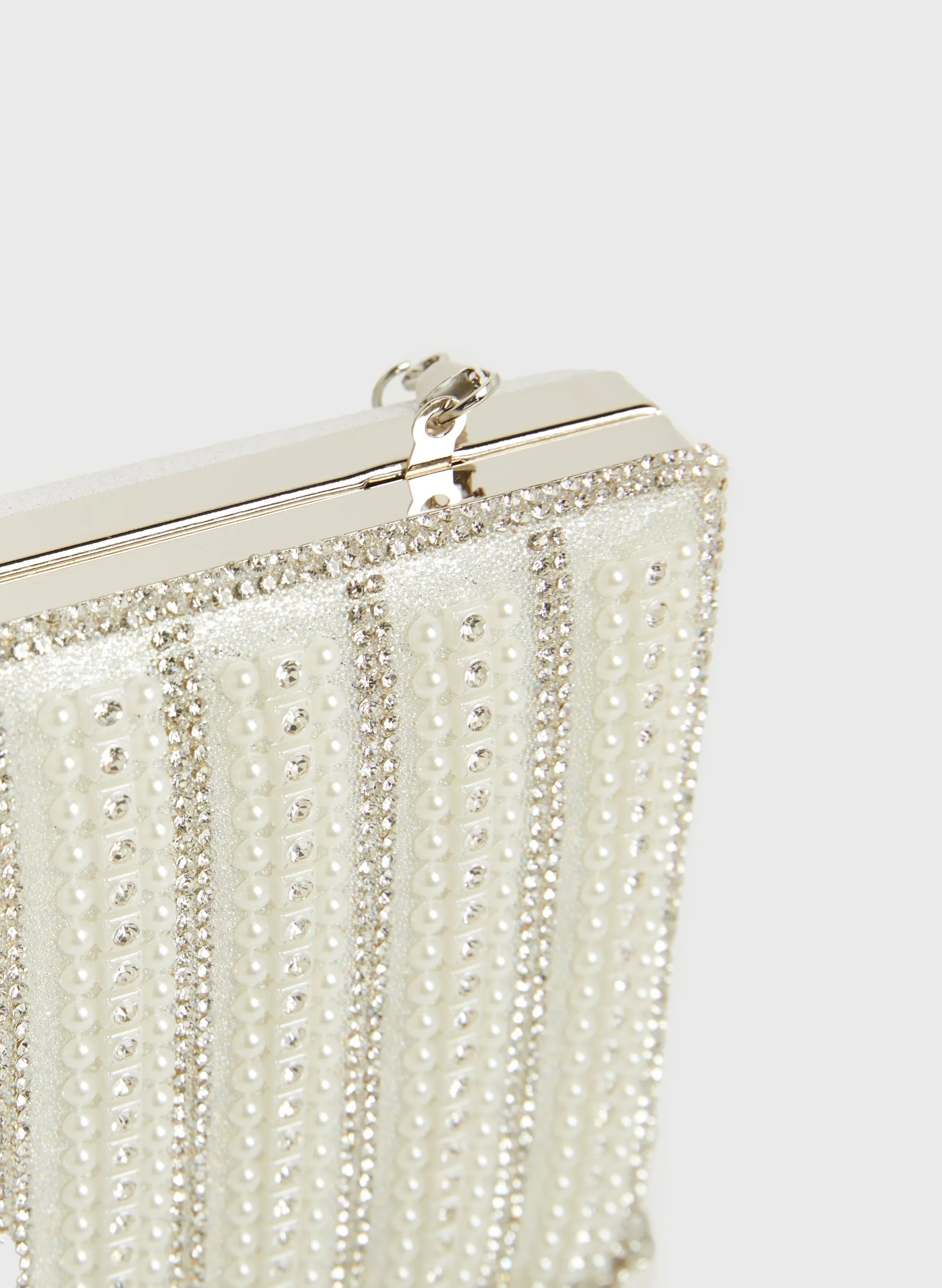 Crystal & Pearl Box Clutch sold by Laura product image thumbnail 3