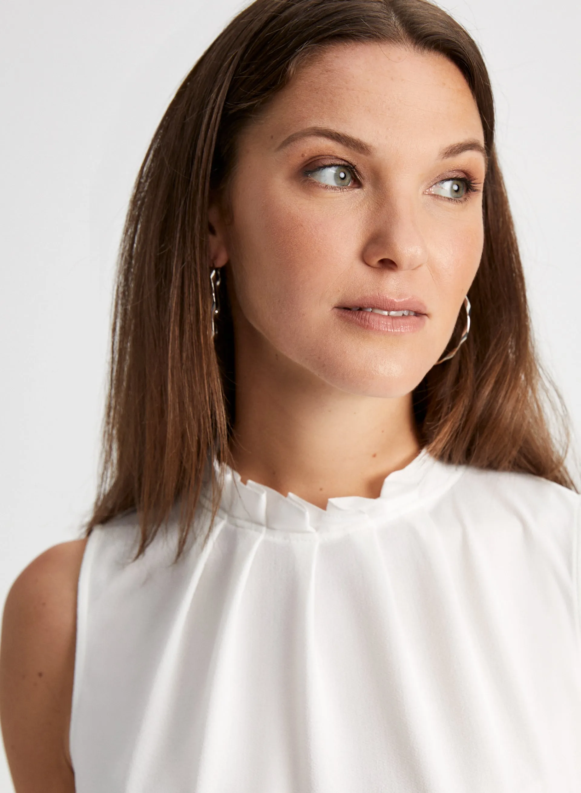 Pleated Mock Neck Top sold by Laura product image thumbnail 3