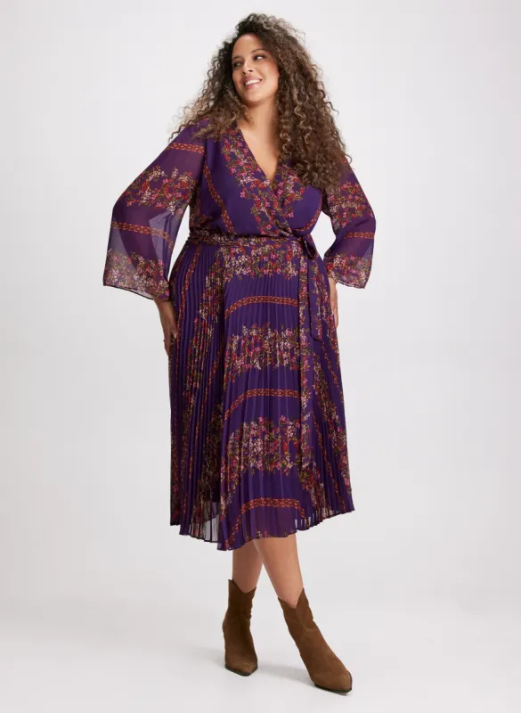 Floral Print Pleated Skirt Dress sold by Laura