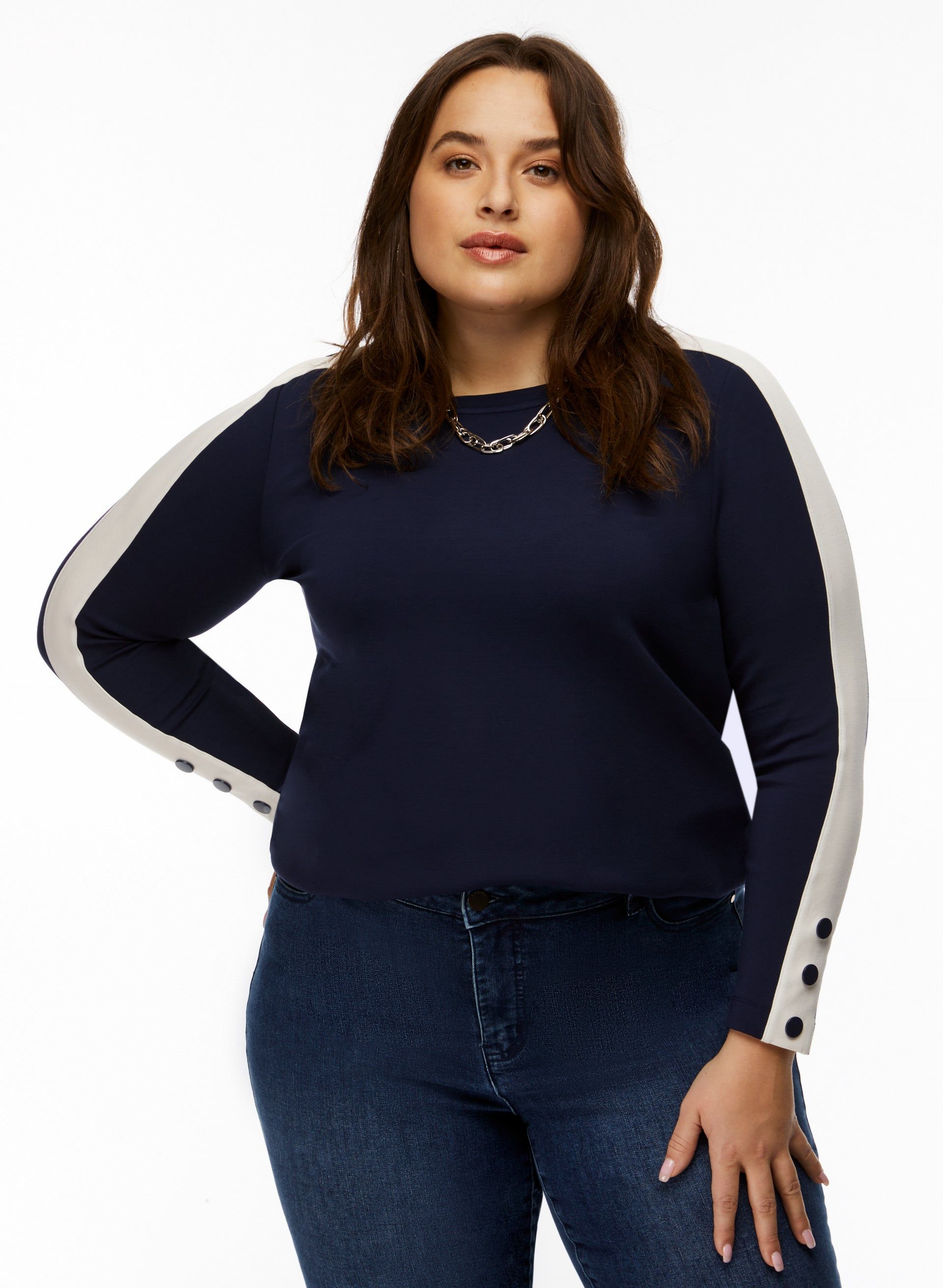 Dolman Sleeve Colour Block Top sold by Laura