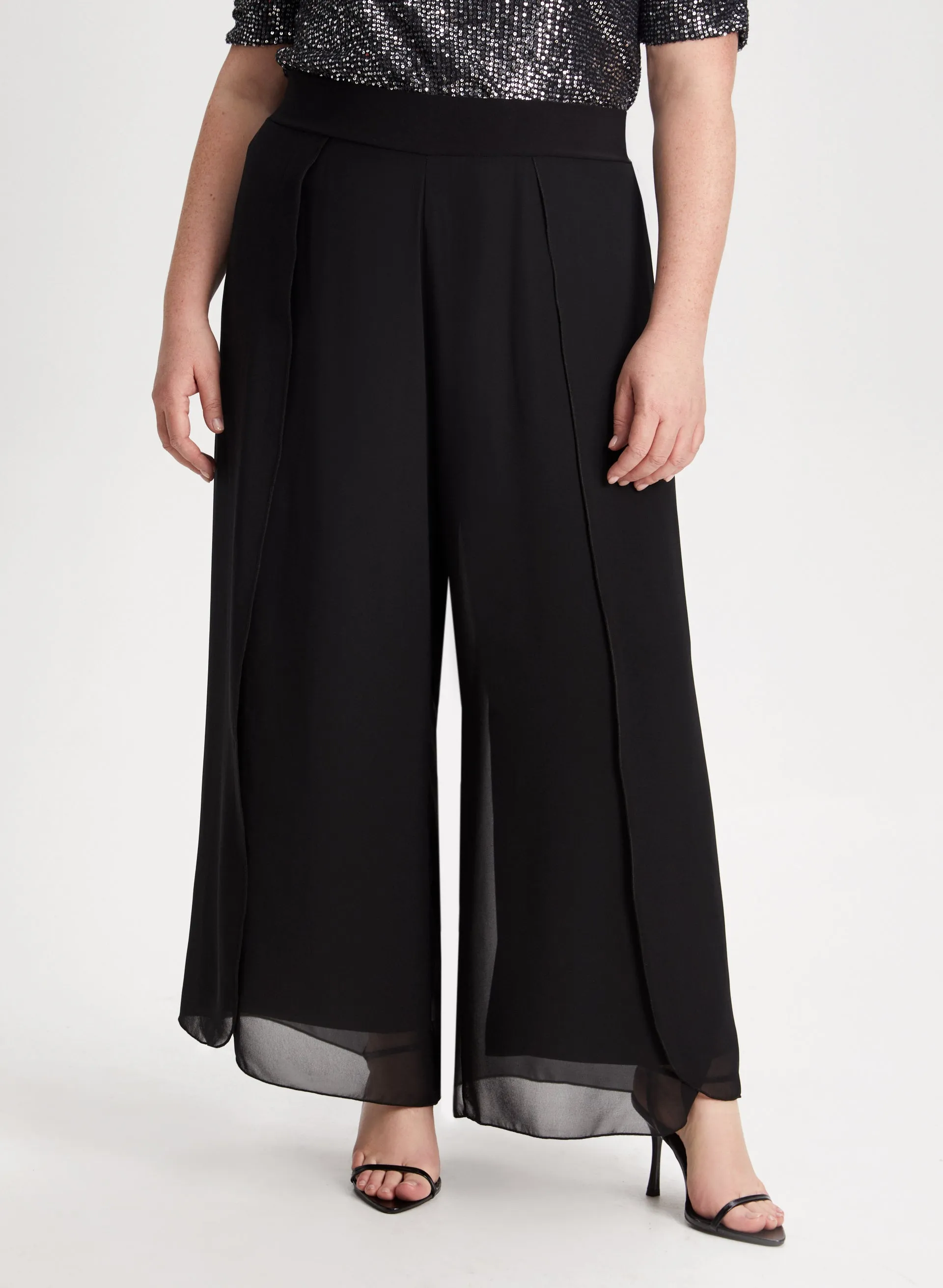 Olivia Chiffon Wide-Leg Pants sold by Laura