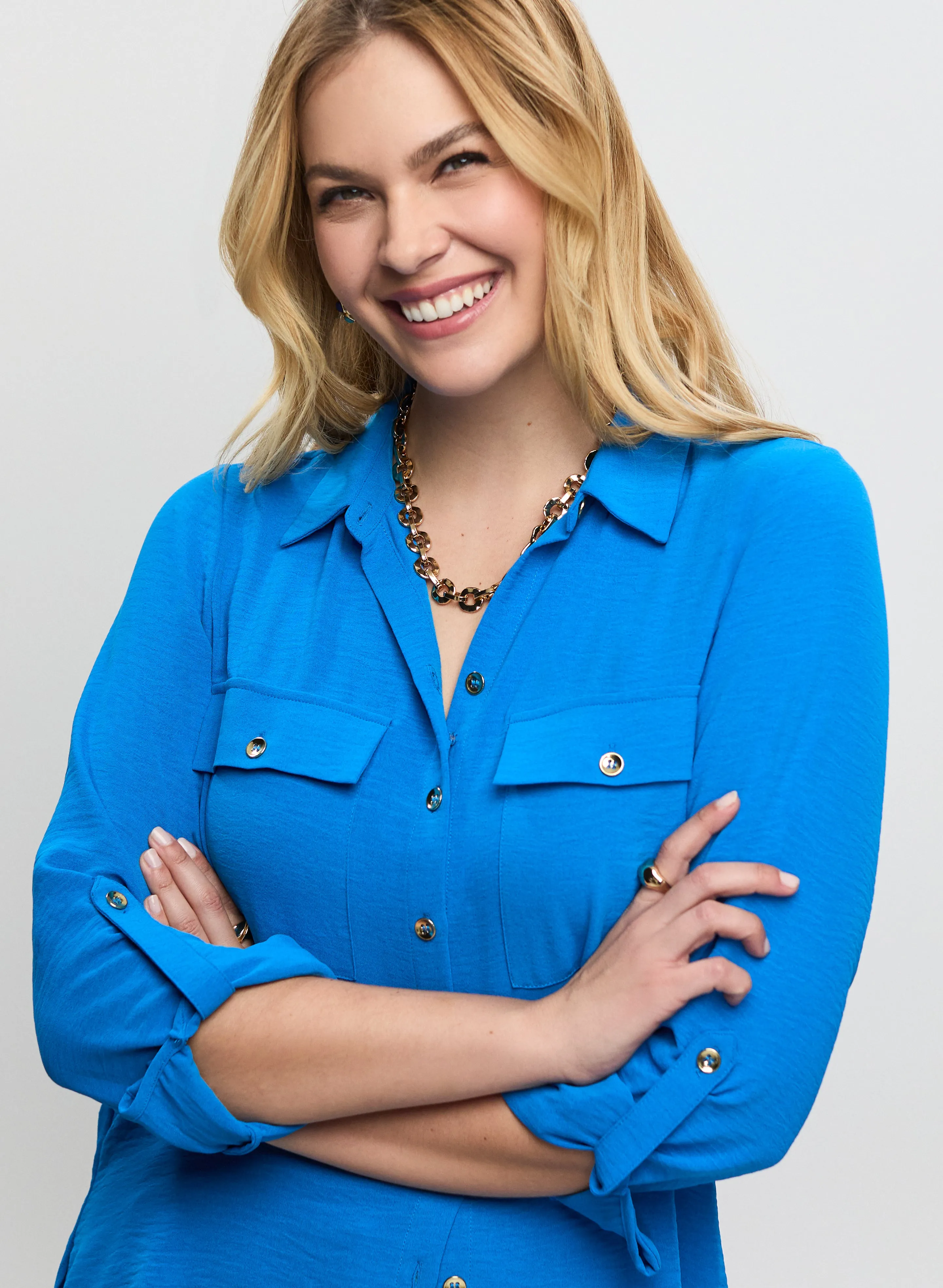 Button-Down Tunic Blouse sold by Laura product image thumbnail 2