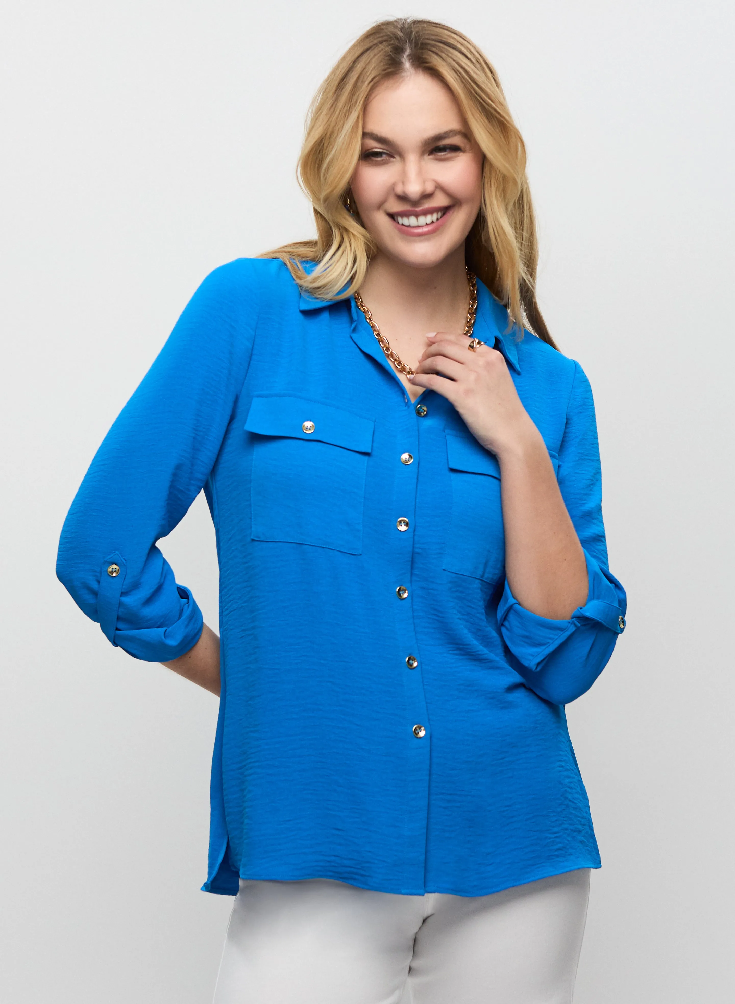Button-Down Tunic Blouse sold by Laura product image thumbnail 5
