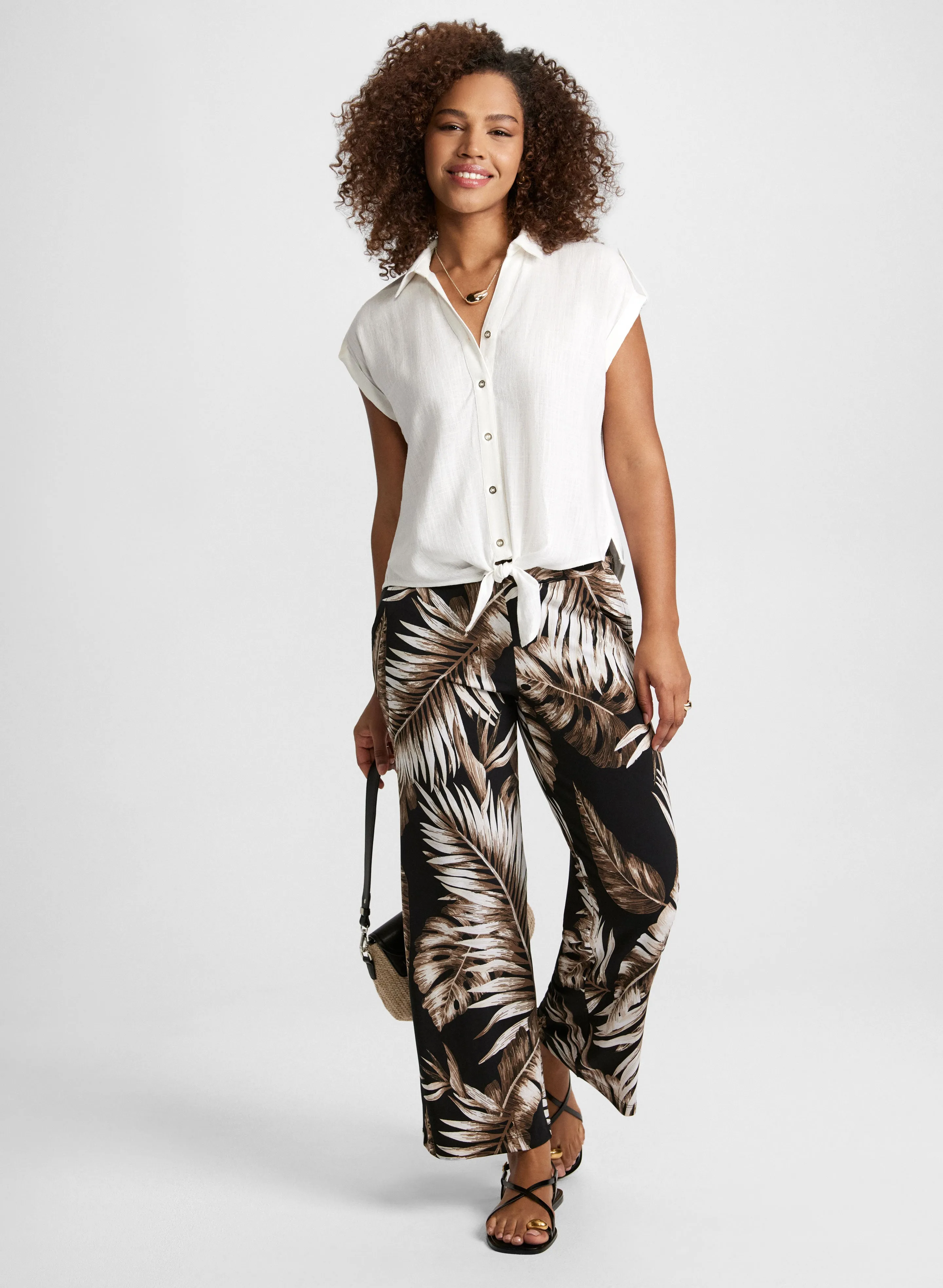 Linen Blend Knotted Blouse sold by Laura product image thumbnail 2