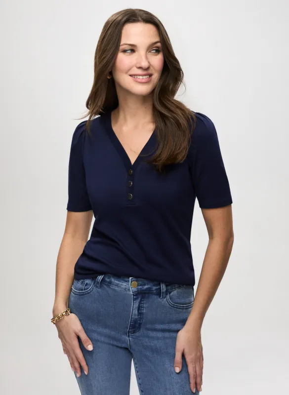 Elbow Sleeve Top sold by Laura