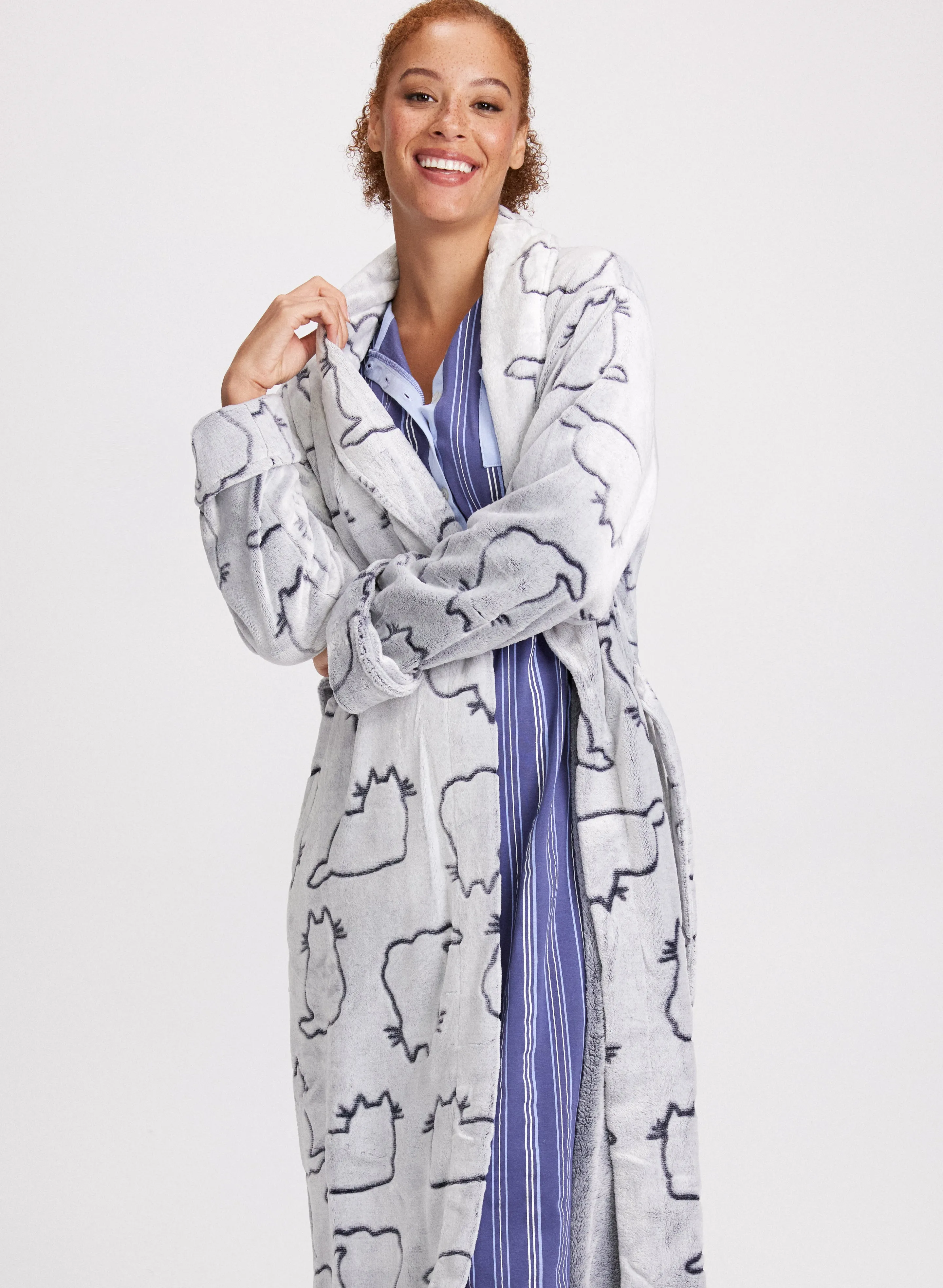 Belted Fleece Robe sold by Laura product image thumbnail 4