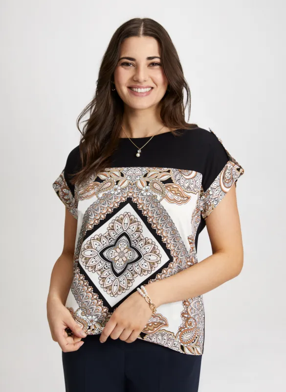 Drop-Shoulder Printed T-Shirt sold by Laura