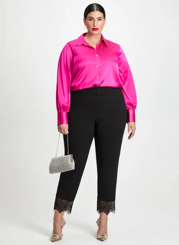 Satin Blouse & Lace Trim pants sold by Laura