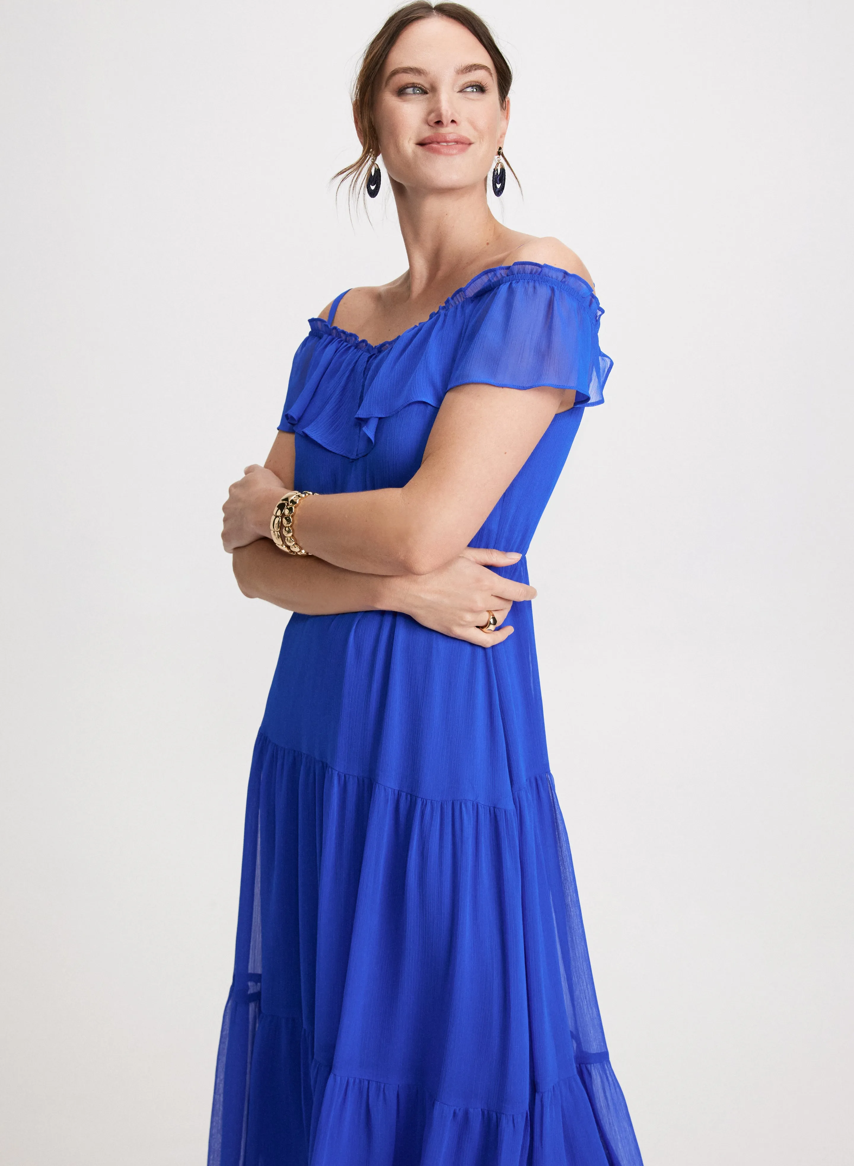 Cold Shoulder Tiered Dress sold by Laura product image thumbnail 4