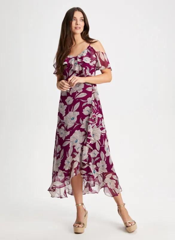 Floral Print Ruffle Dress sold by Laura
