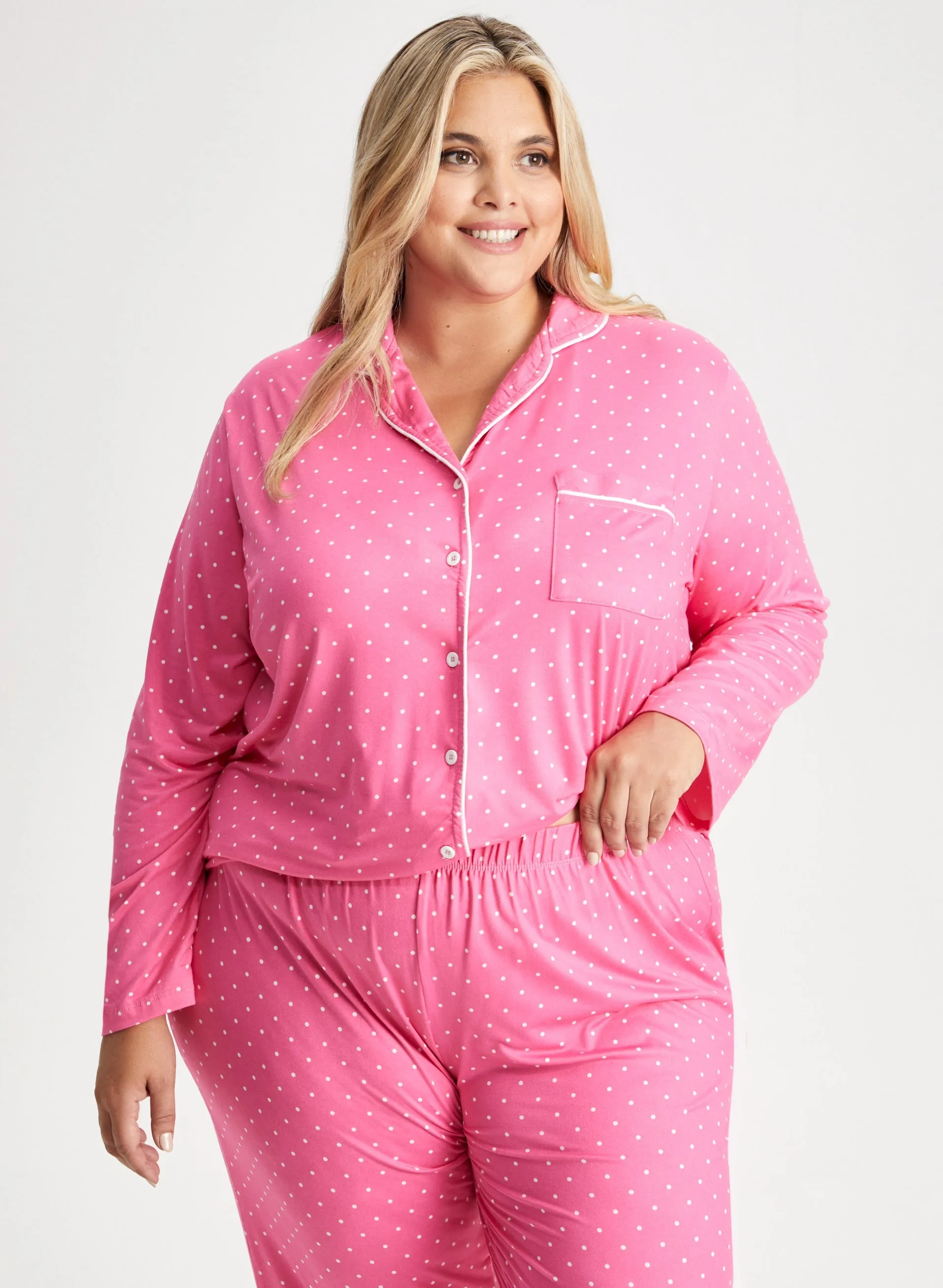 Polka Dot Print Pyjama Set sold by Laura product image thumbnail 5