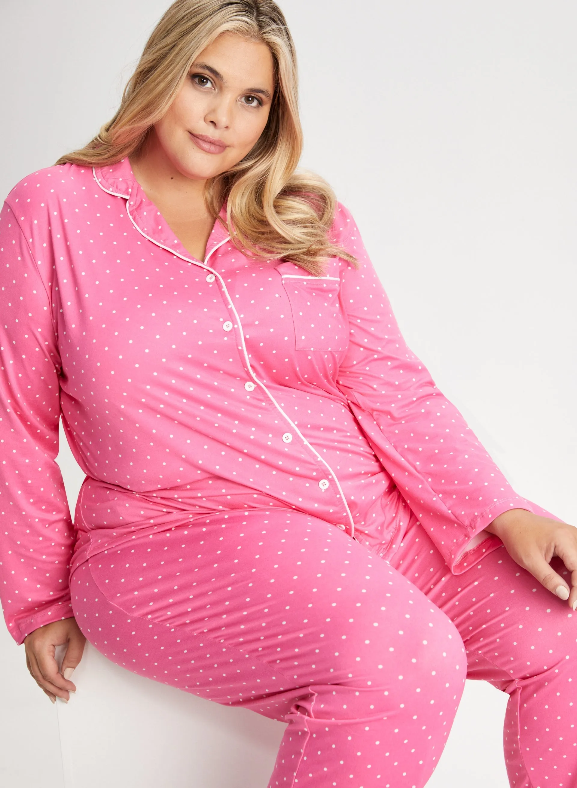 Polka Dot Print Pyjama Set sold by Laura product image thumbnail 3