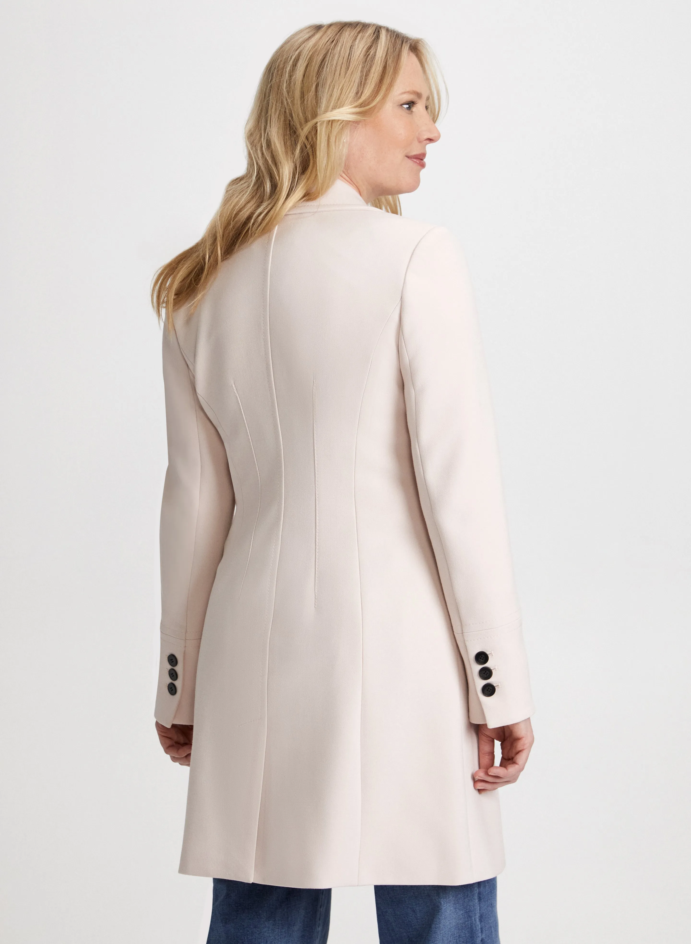 Button Front Tricotine Coat sold by Laura product image thumbnail 4