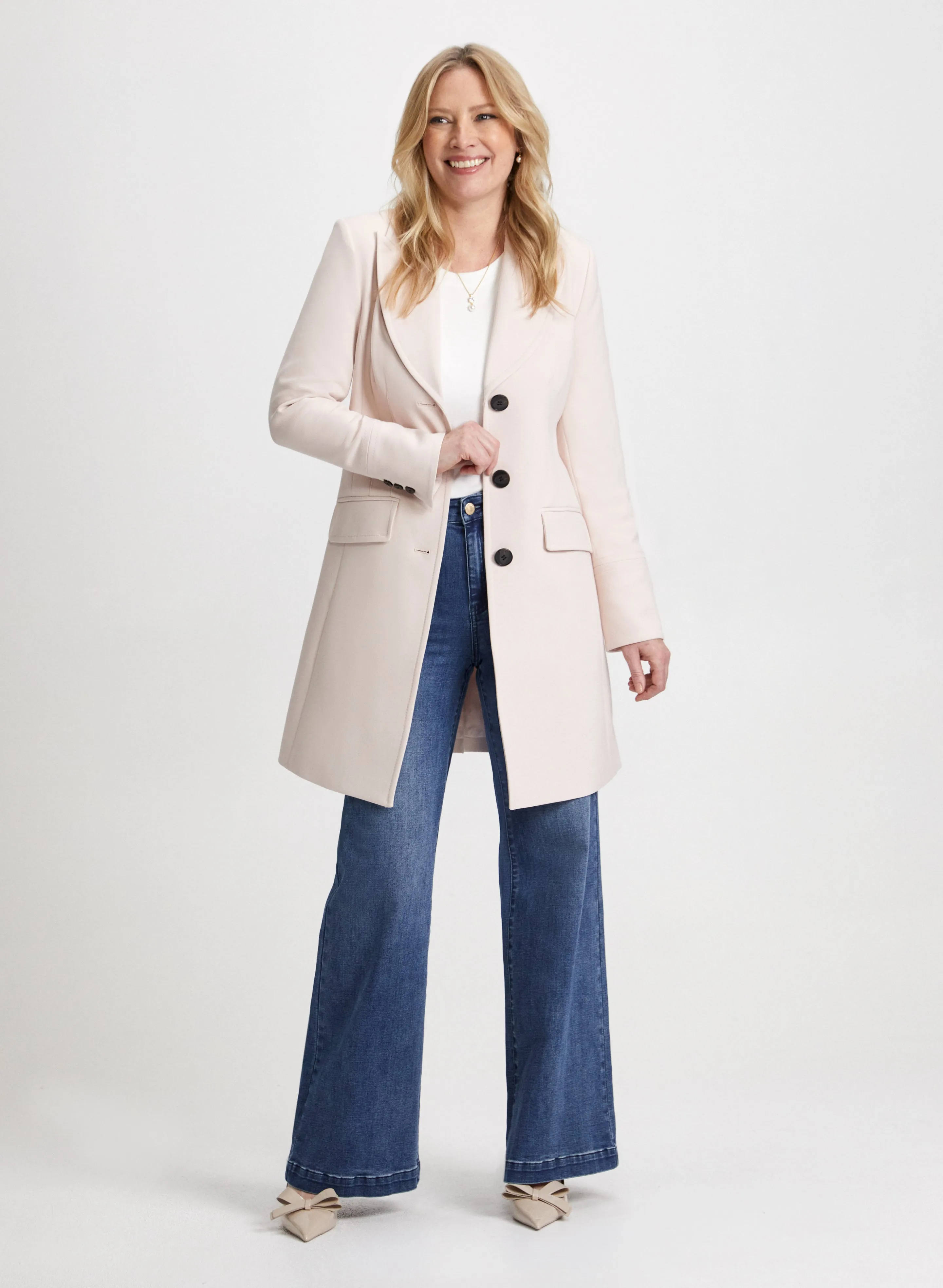 Button Front Tricotine Coat sold by Laura product image thumbnail 3