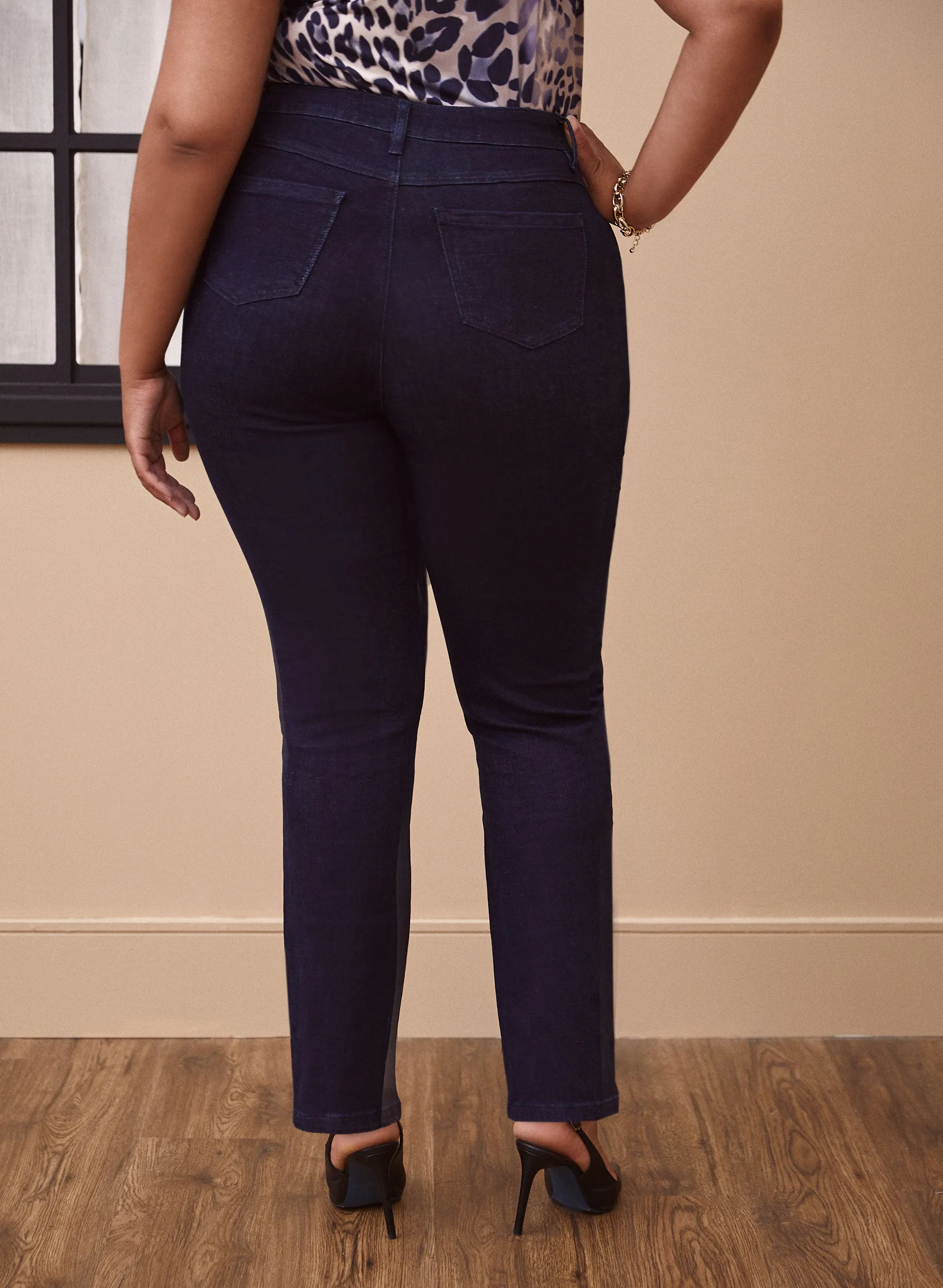 Rhinestone Detail Straight Leg Jeans sold by Laura product image thumbnail 2