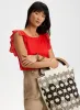 Eyelet Cap Sleeve Tee sold by Laura