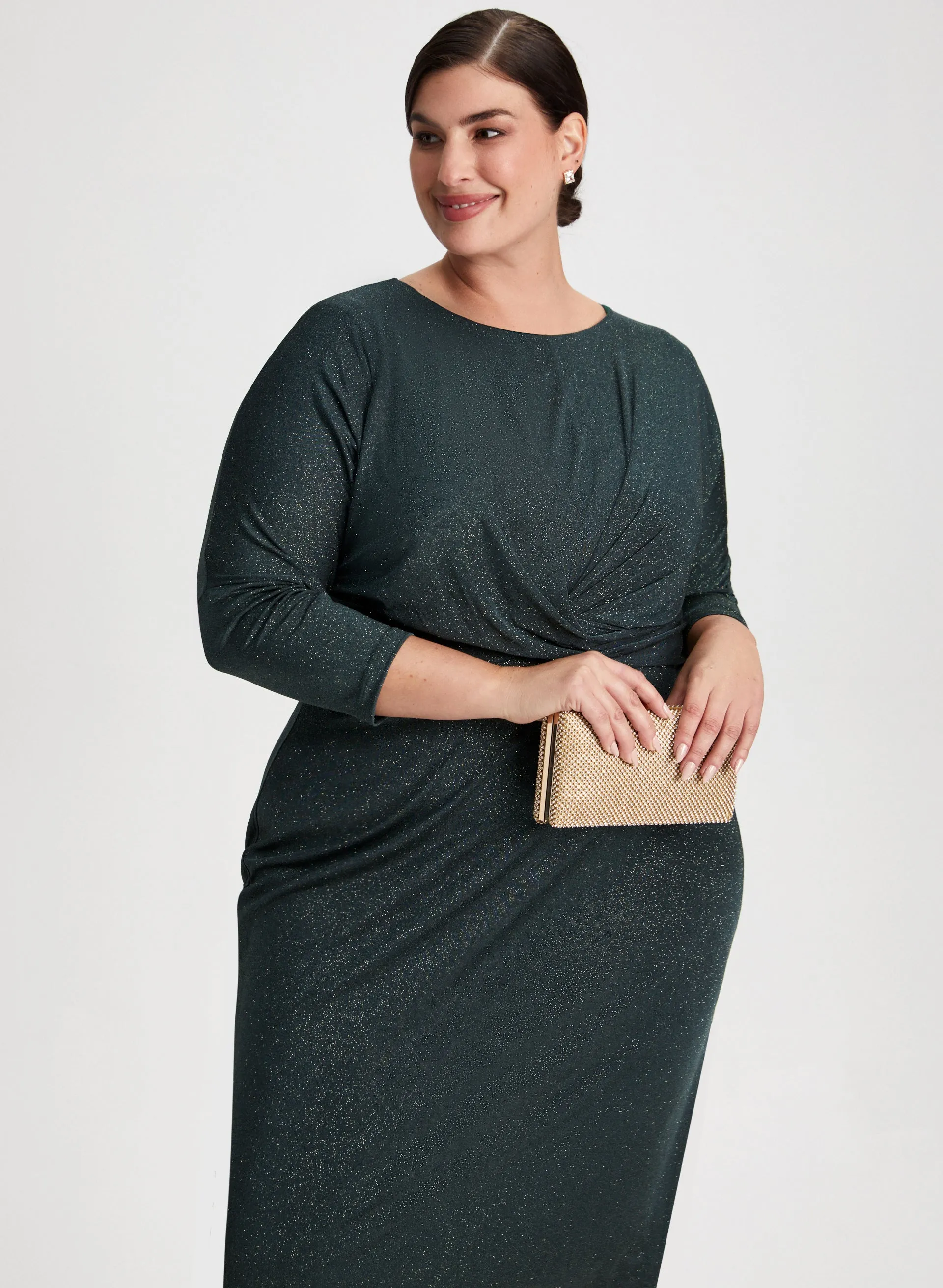 Draped Front Glitter Dress sold by Laura product image thumbnail 5