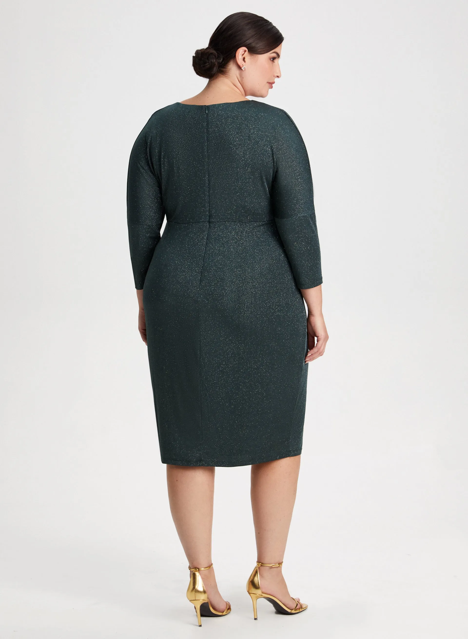 Draped Front Glitter Dress sold by Laura product image thumbnail 3