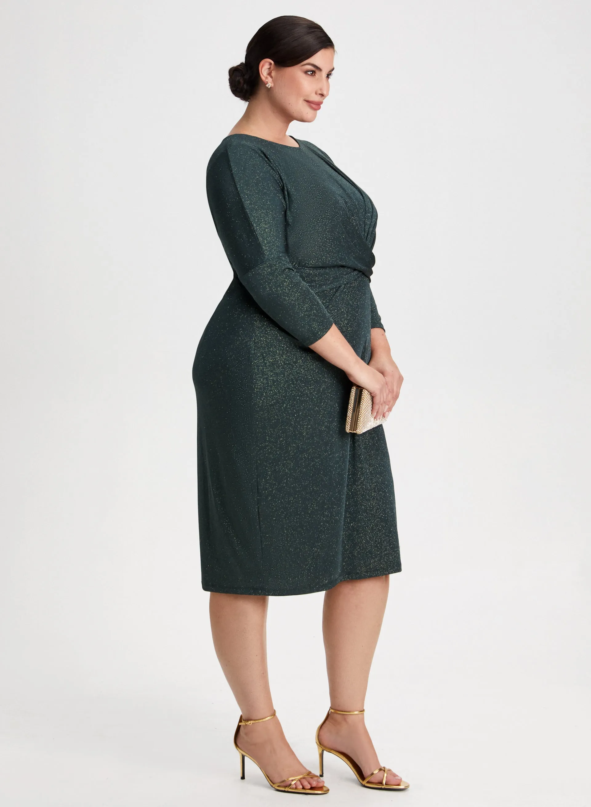 Draped Front Glitter Dress sold by Laura product image thumbnail 2