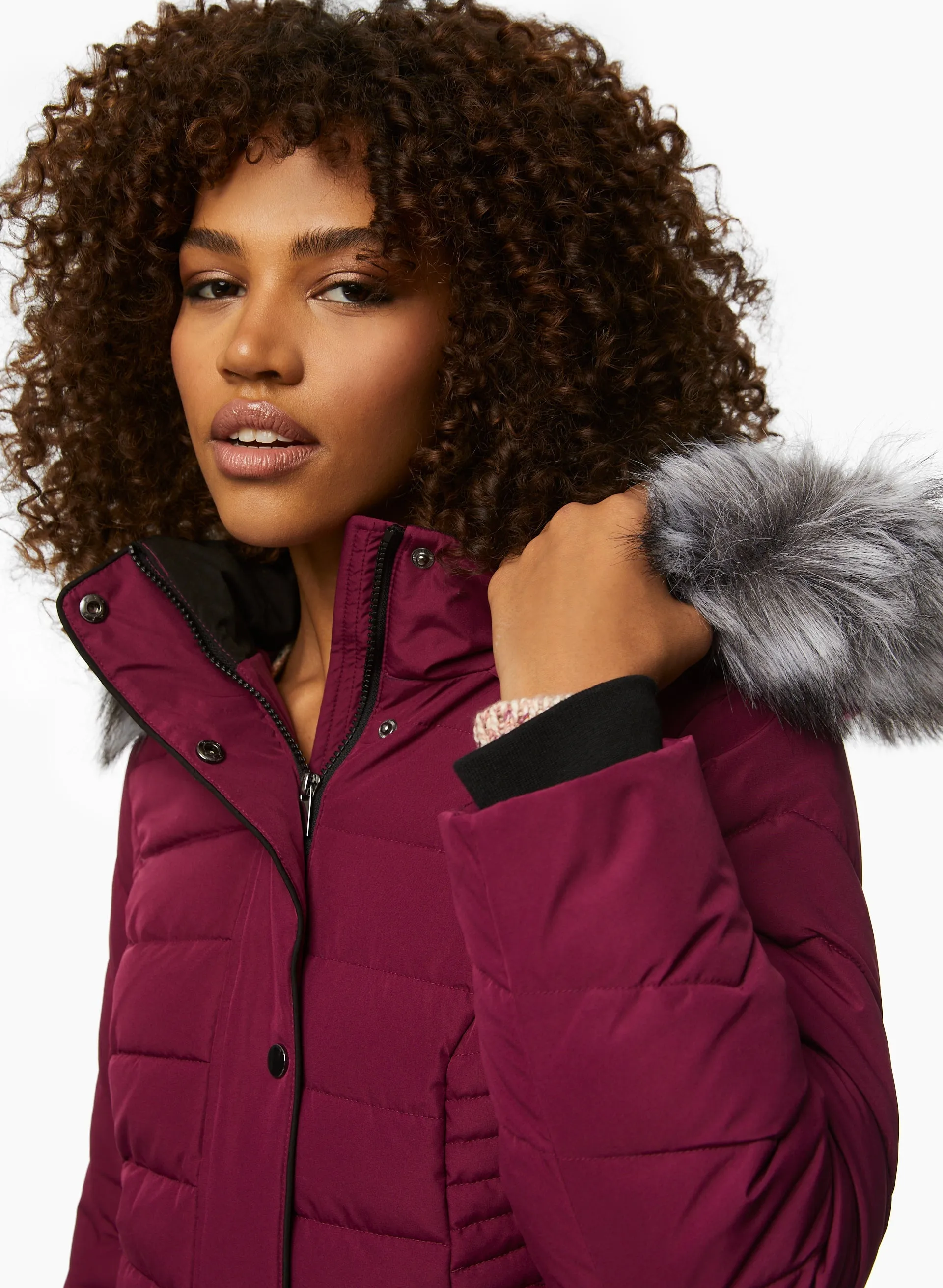 Recycled Quilted Vegan Down Coat sold by Laura product image thumbnail 3