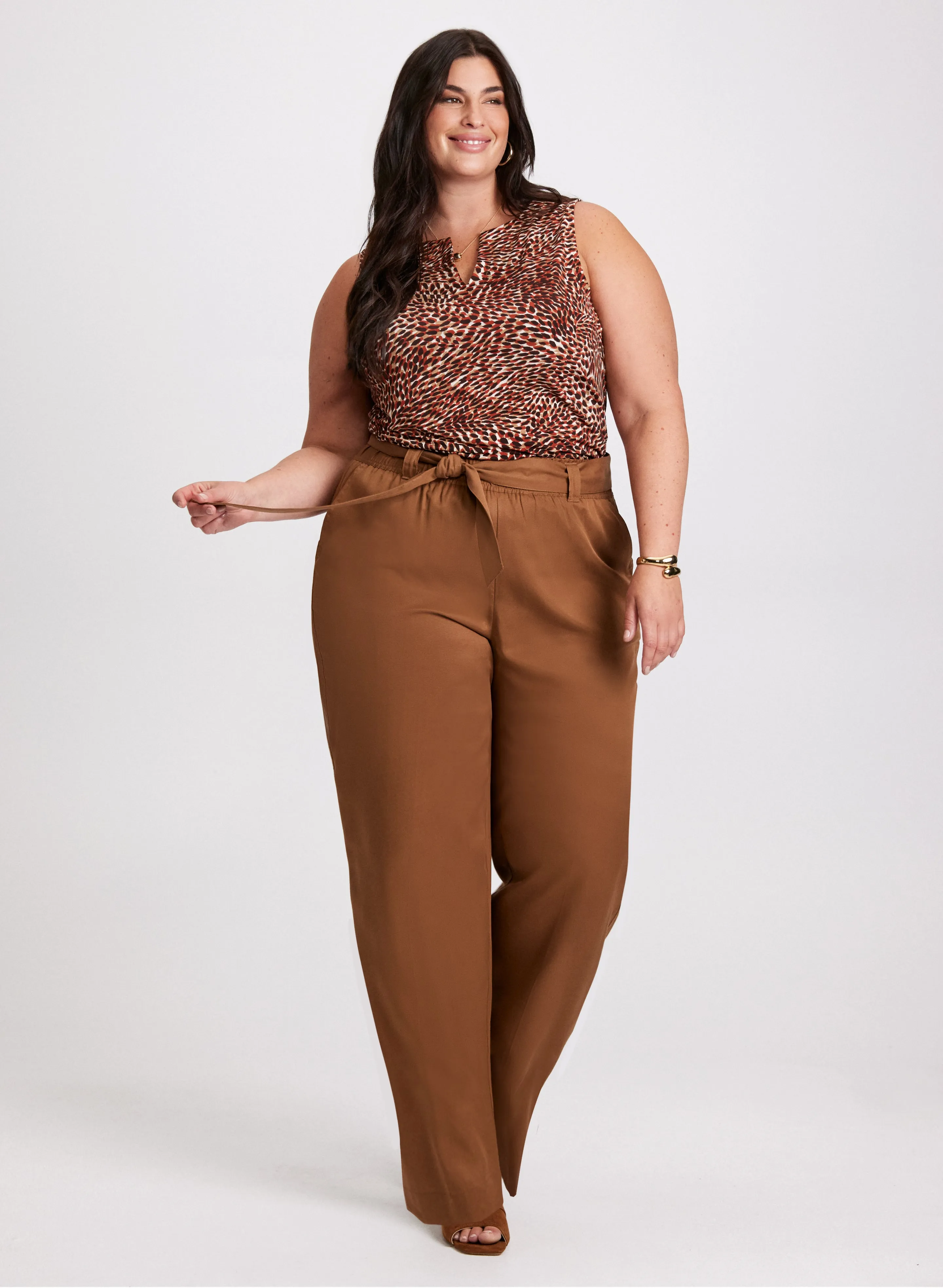 Animal Print Top & Wide Leg Pants sold by Laura