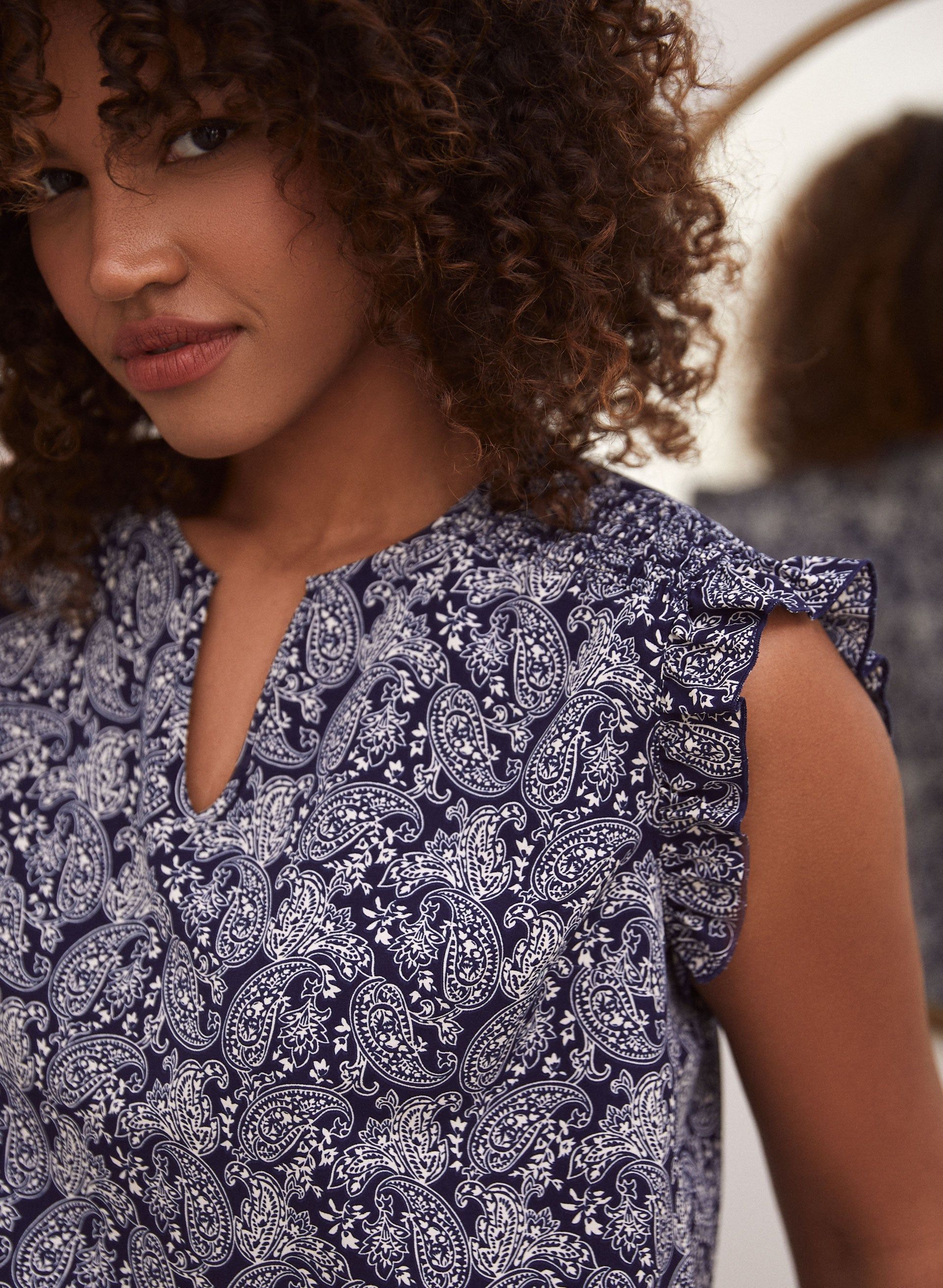 Paisley Print Cap Sleeve Blouse sold by Laura product image thumbnail 2