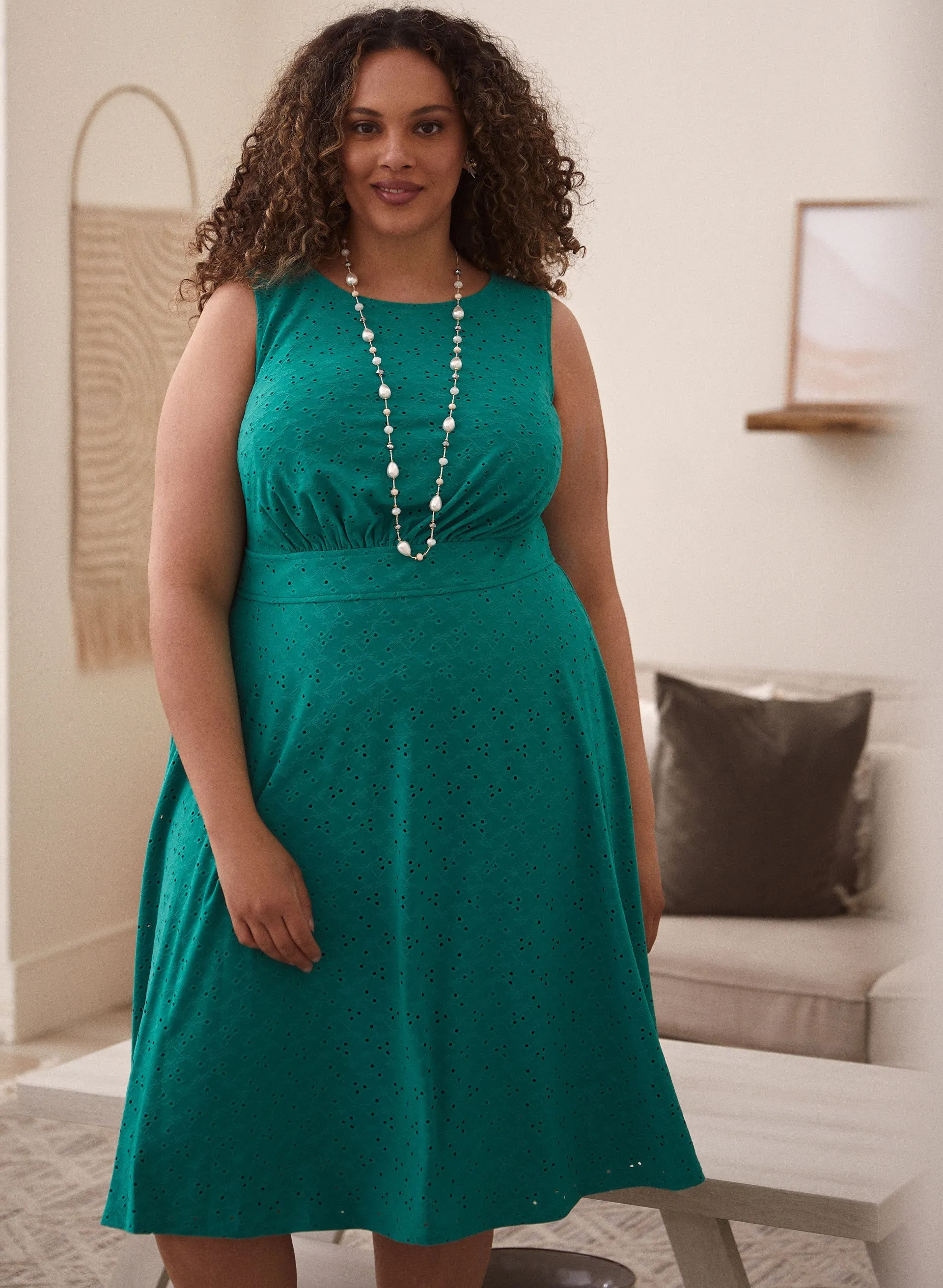 Fit & Flare Eyelet Dress sold by Laura product image thumbnail 2