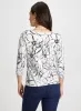 3/4 Sleeve Floral Print Sweater sold by Laura