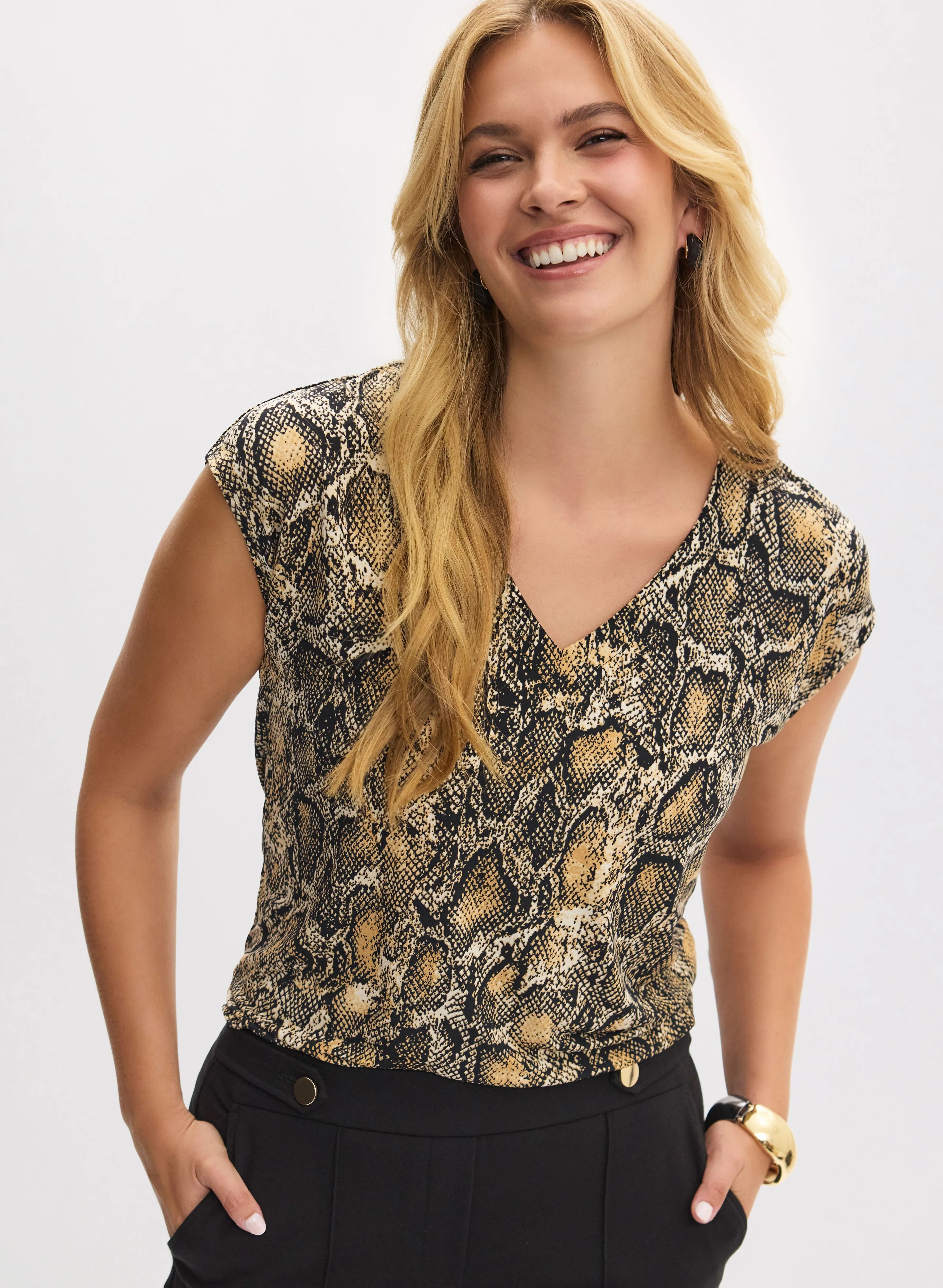 Snakeskin Print Top sold by Laura