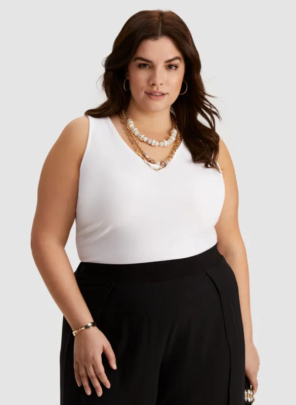Sleeveless V-Neck Top sold by Laura