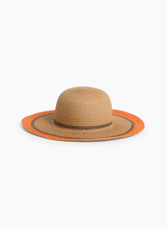 Contrast Three-Tone Straw Hat sold by Laura