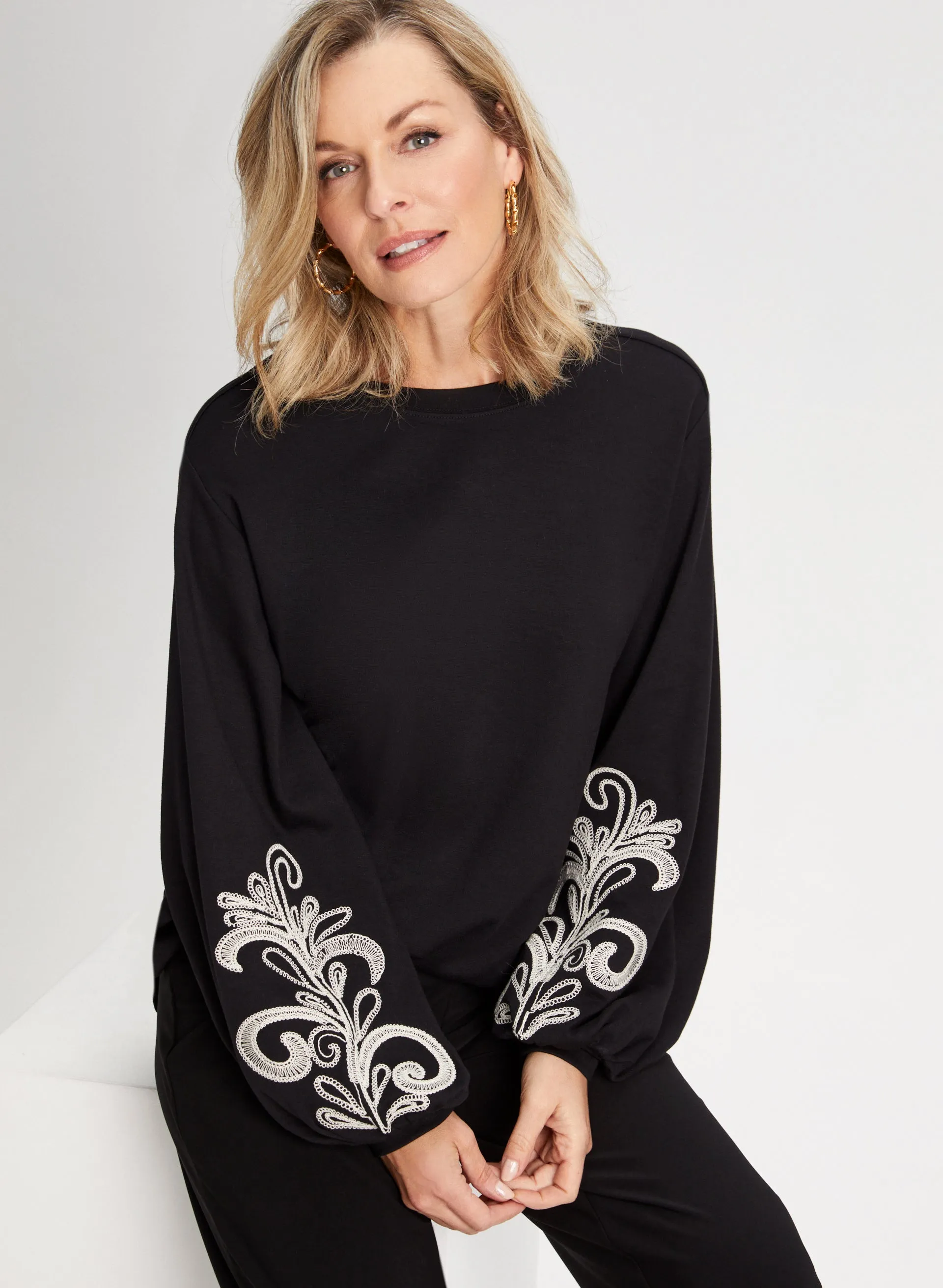 Paisley Print Puffed Sleeve Top sold by Laura product image thumbnail 2