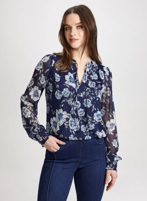 Jacquard Mixed Motif Blouse sold by Laura