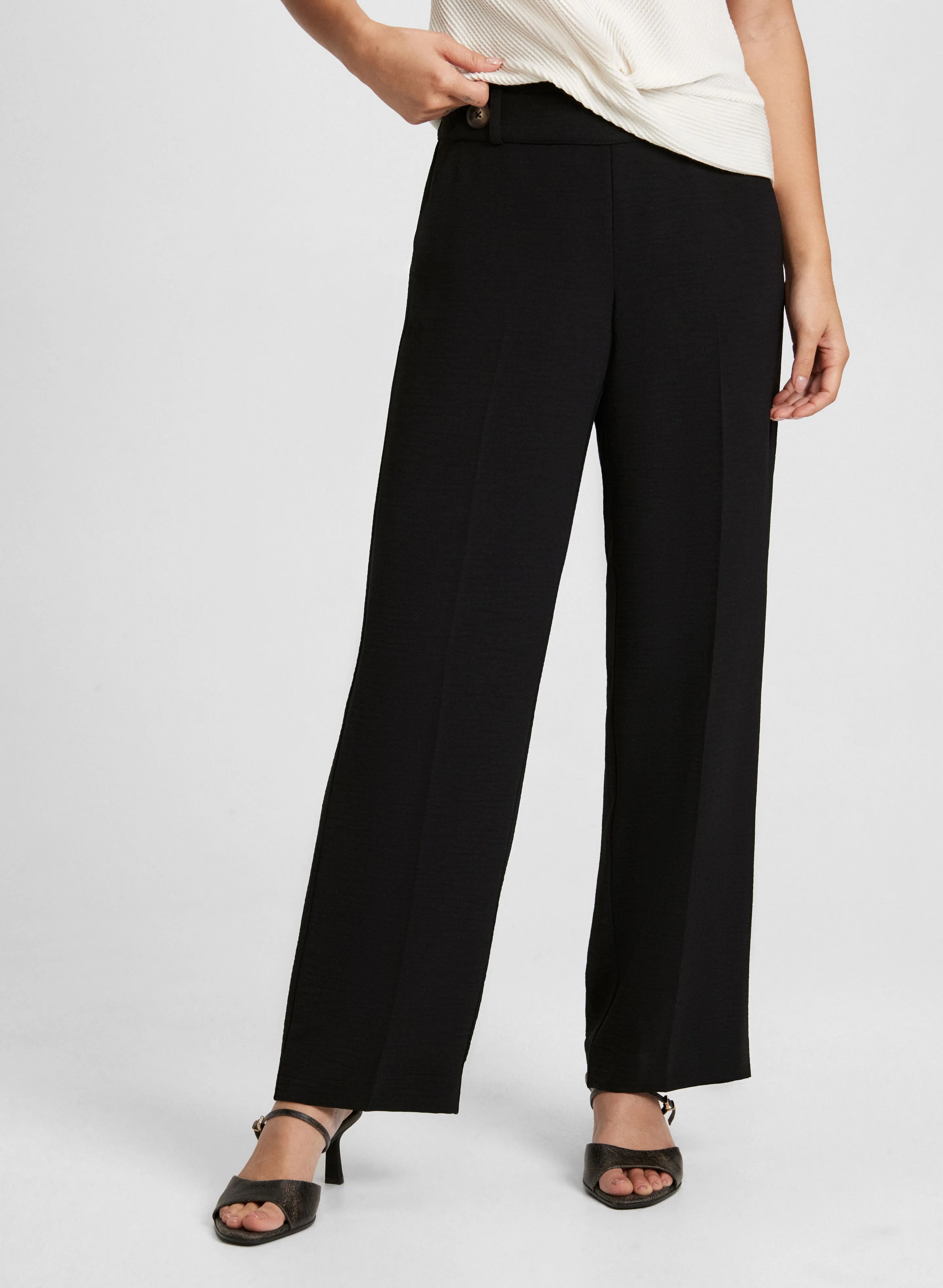 Wide-Leg Crepe Pants sold by Laura