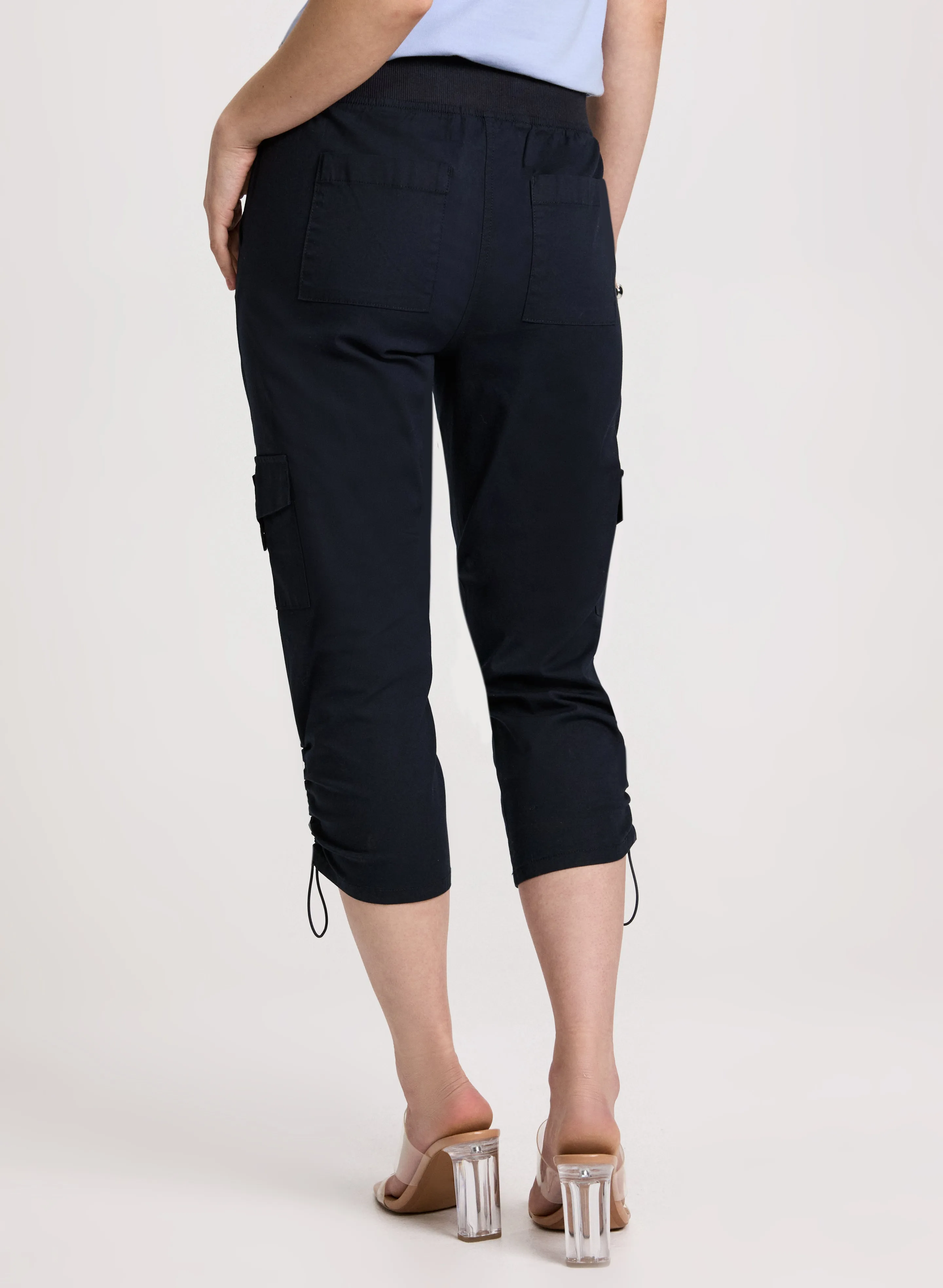Cropped Drawstring Hem Cargo Pants sold by Laura product image thumbnail 2