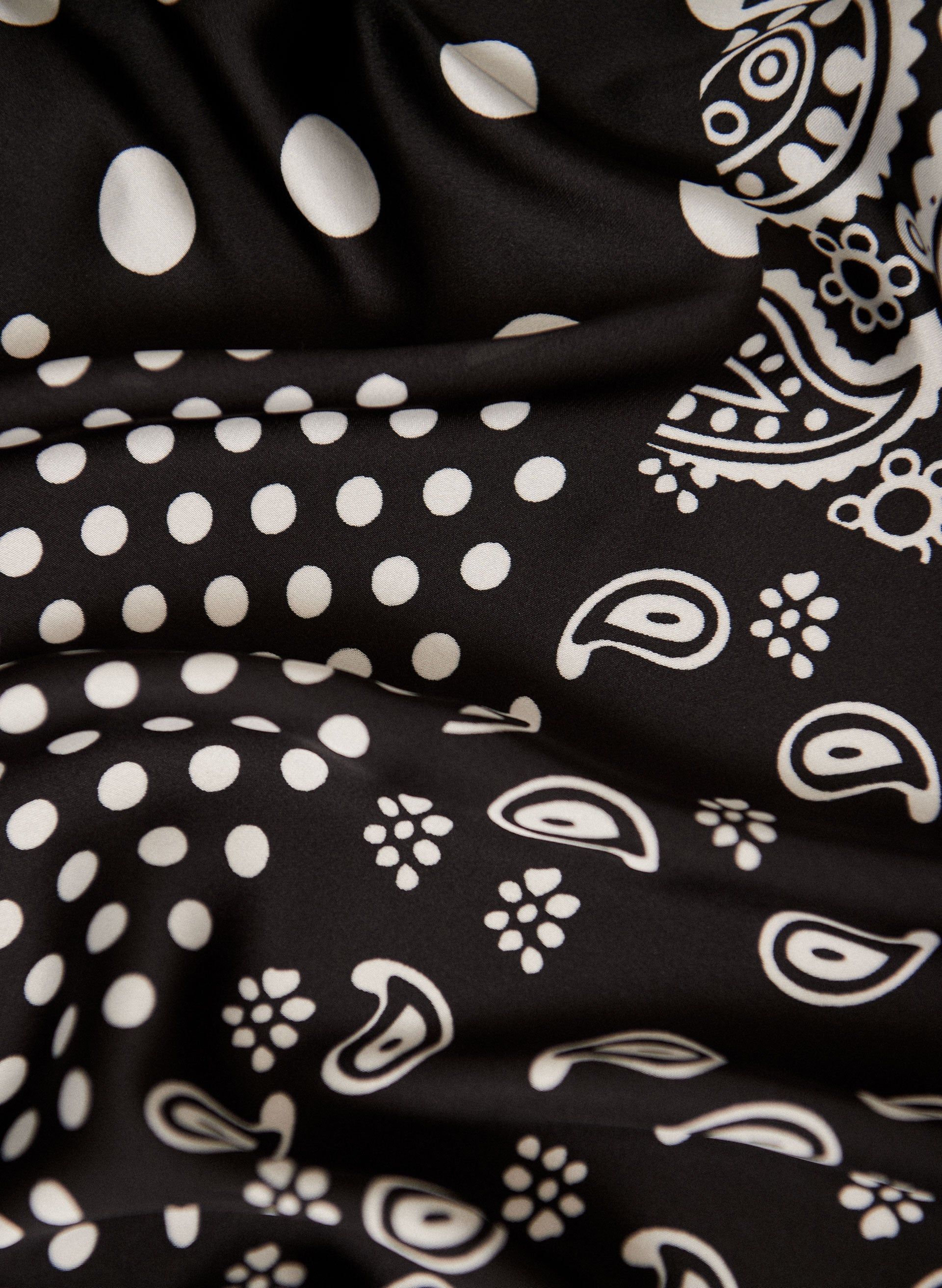 Polka Dot & Paisley Print Scarf sold by Laura product image thumbnail 2