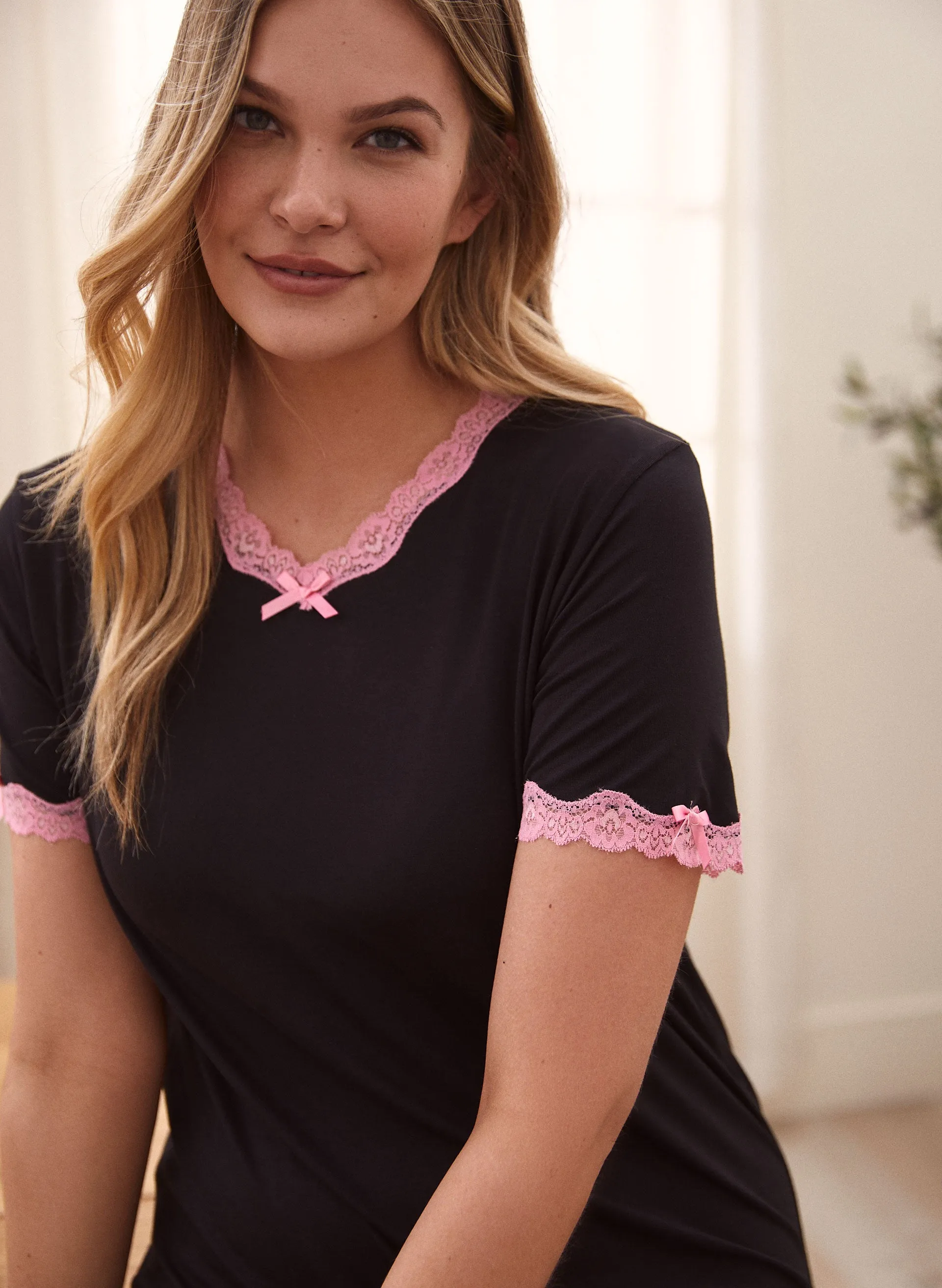 Lace Trim Nightgown sold by Laura product image thumbnail 3