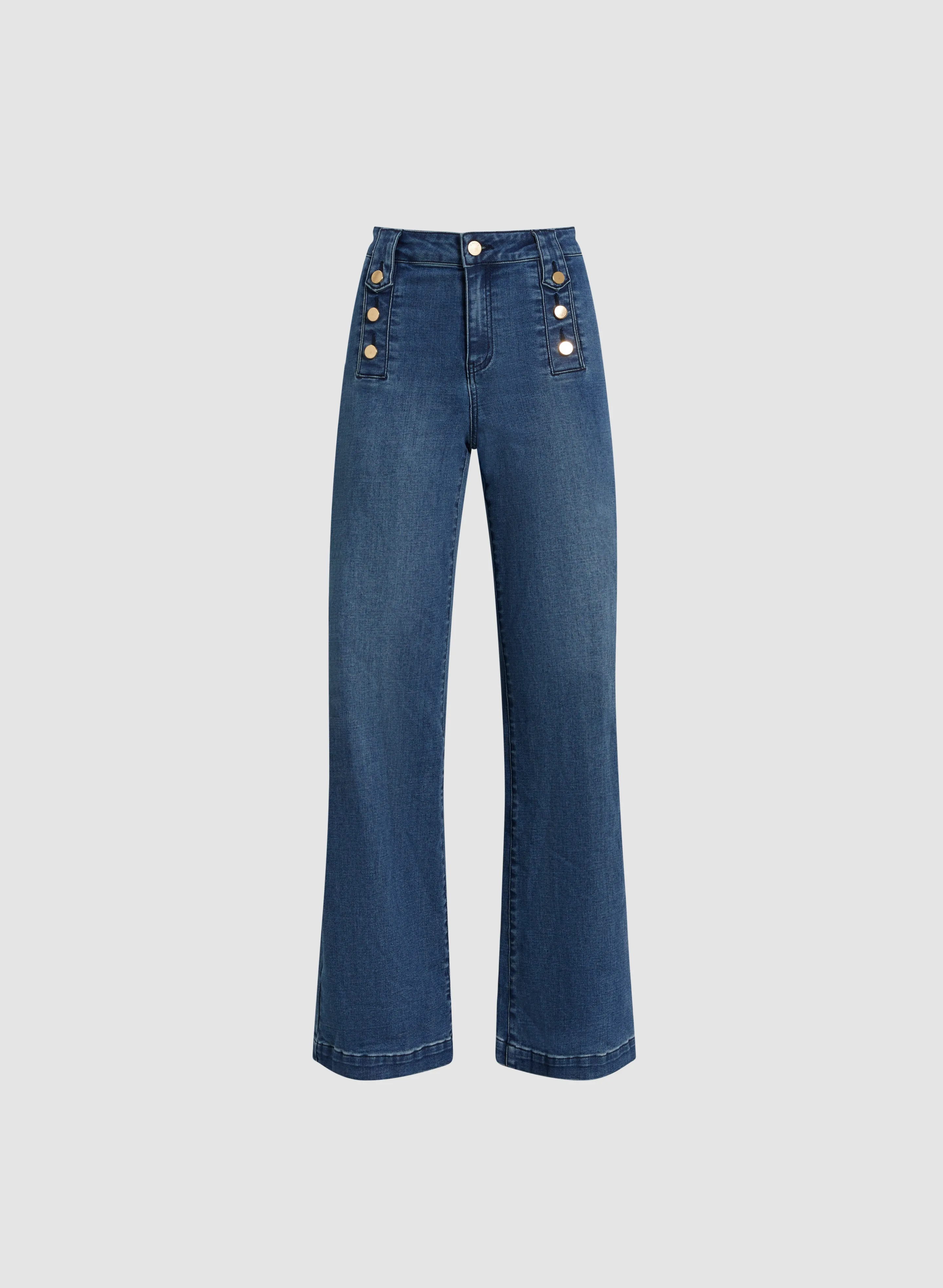 Button Detail Wide Leg Jeans sold by Laura product image thumbnail 5