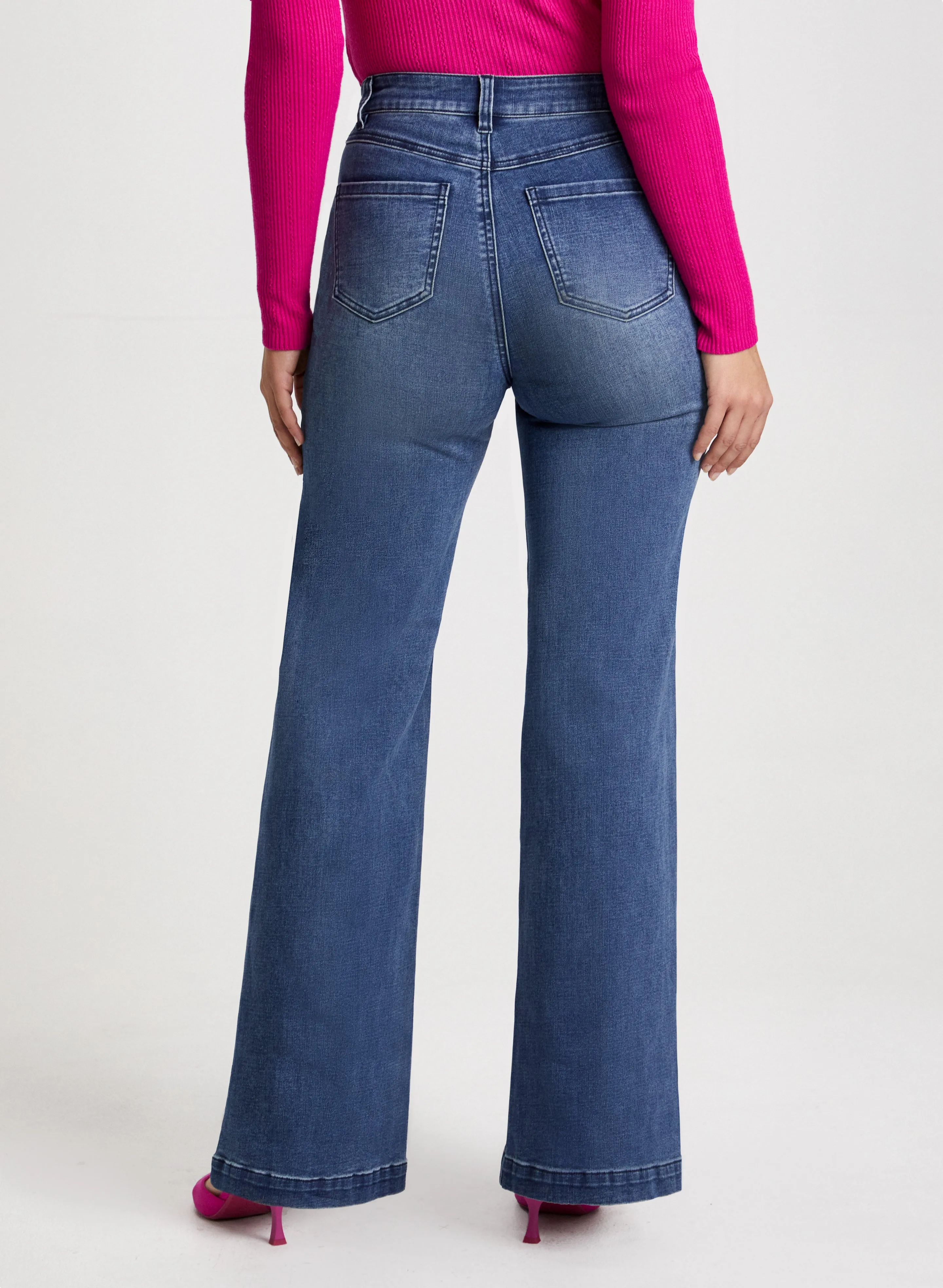 Button Detail Wide Leg Jeans sold by Laura product image thumbnail 2