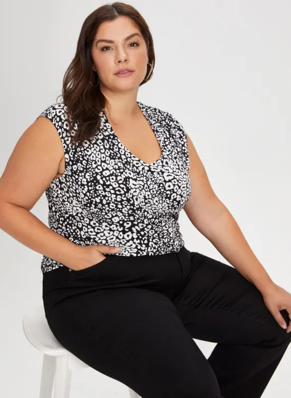 Sleeveless Animal Print Top sold by Laura