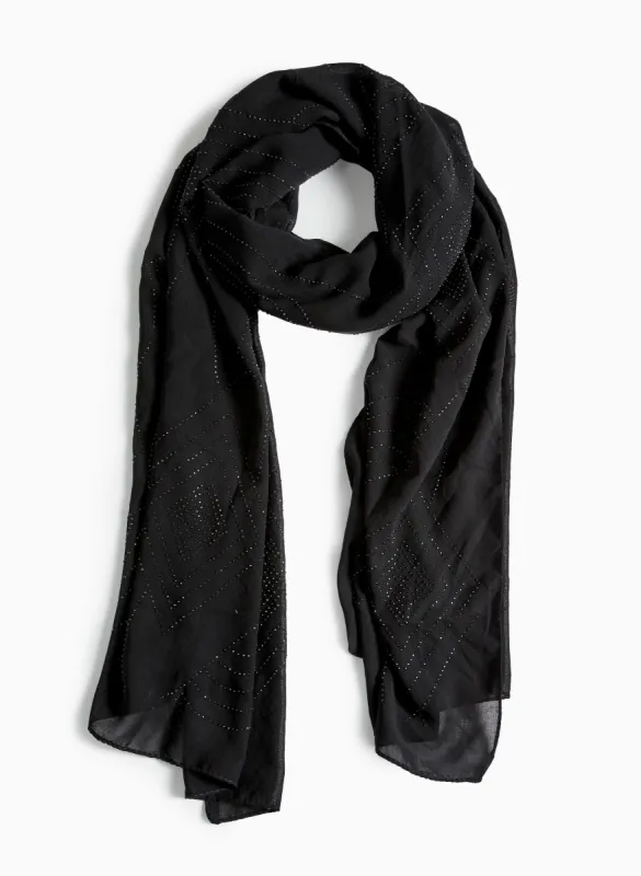 Rhinestone Geometric Motif Shawl sold by Laura