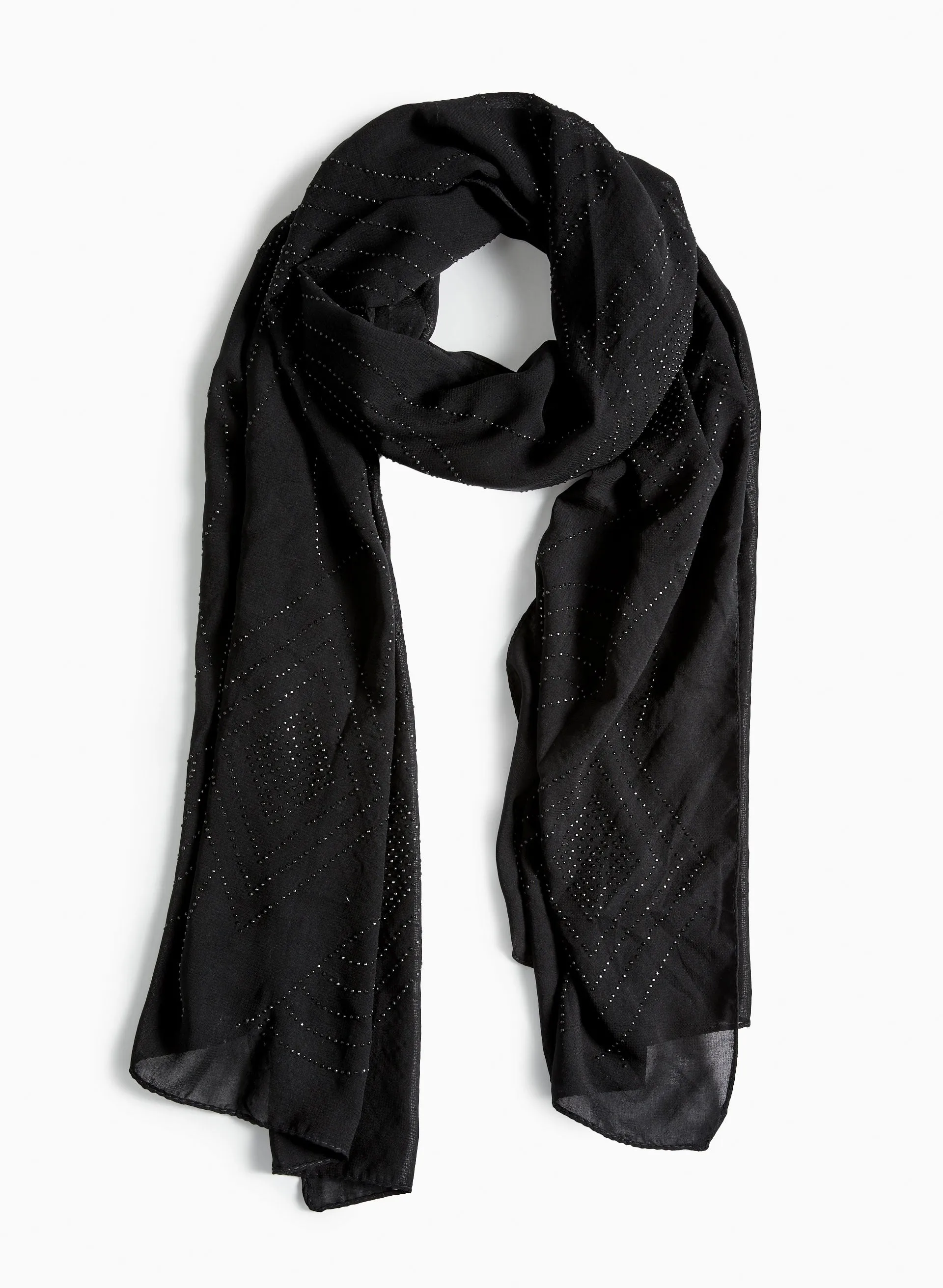 Rhinestone Geometric Motif Shawl sold by Laura
