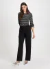 Lace Trim Stripe Motif Top & Cargo Pants sold by Laura