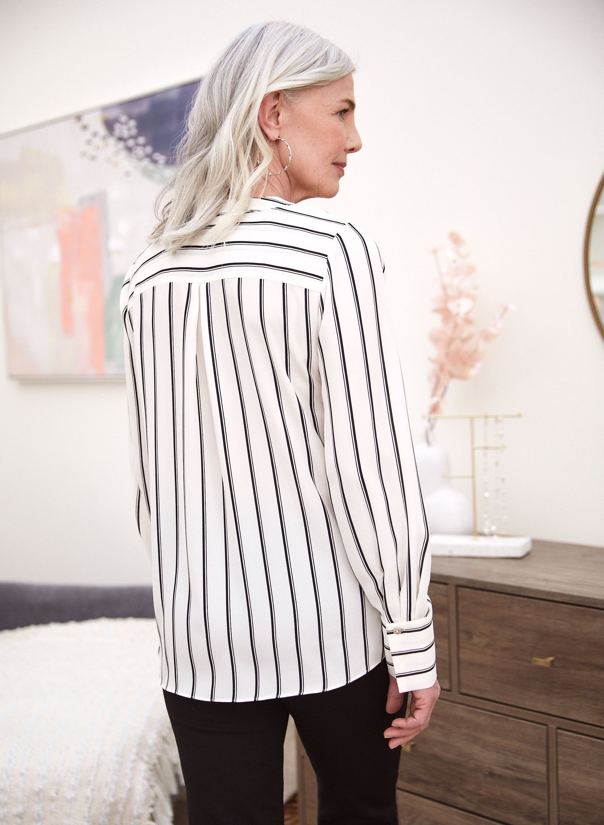 Stripe Print Blouse sold by Laura product image thumbnail 4