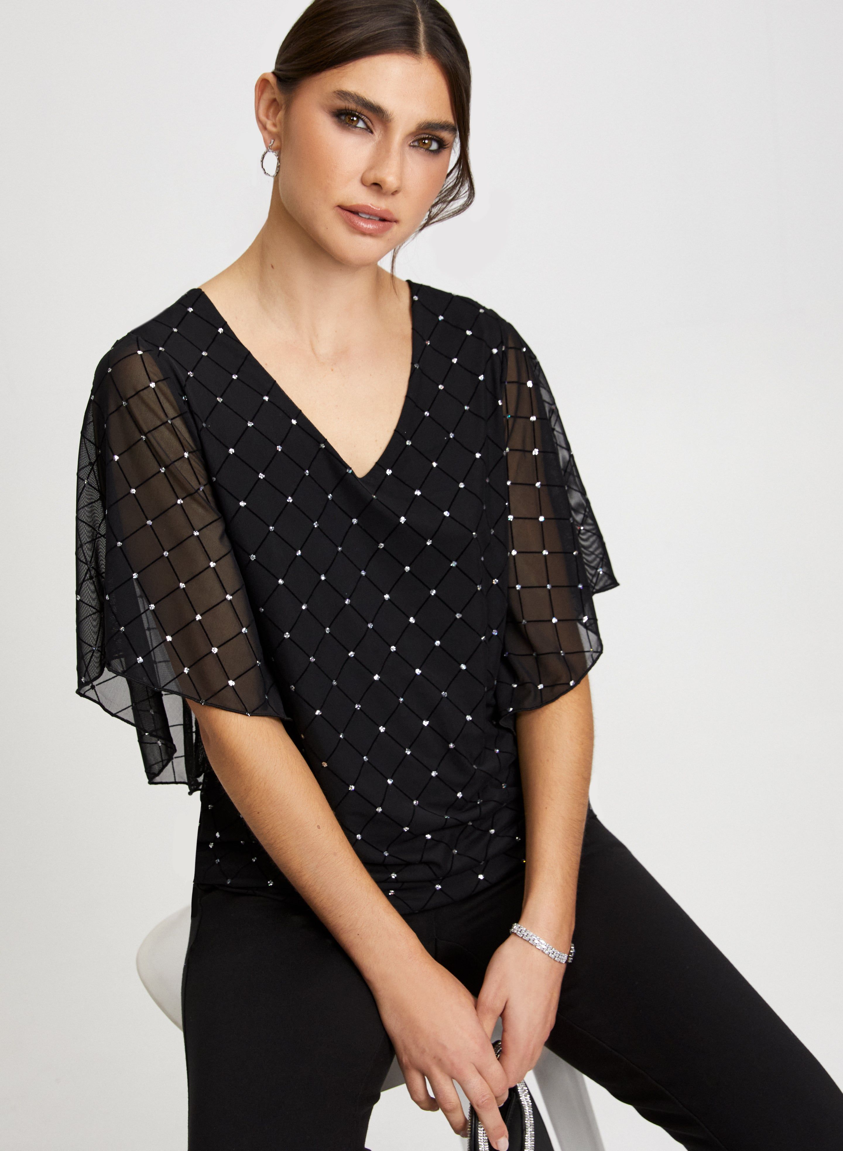 Diamond Motif Sequin Top sold by Laura